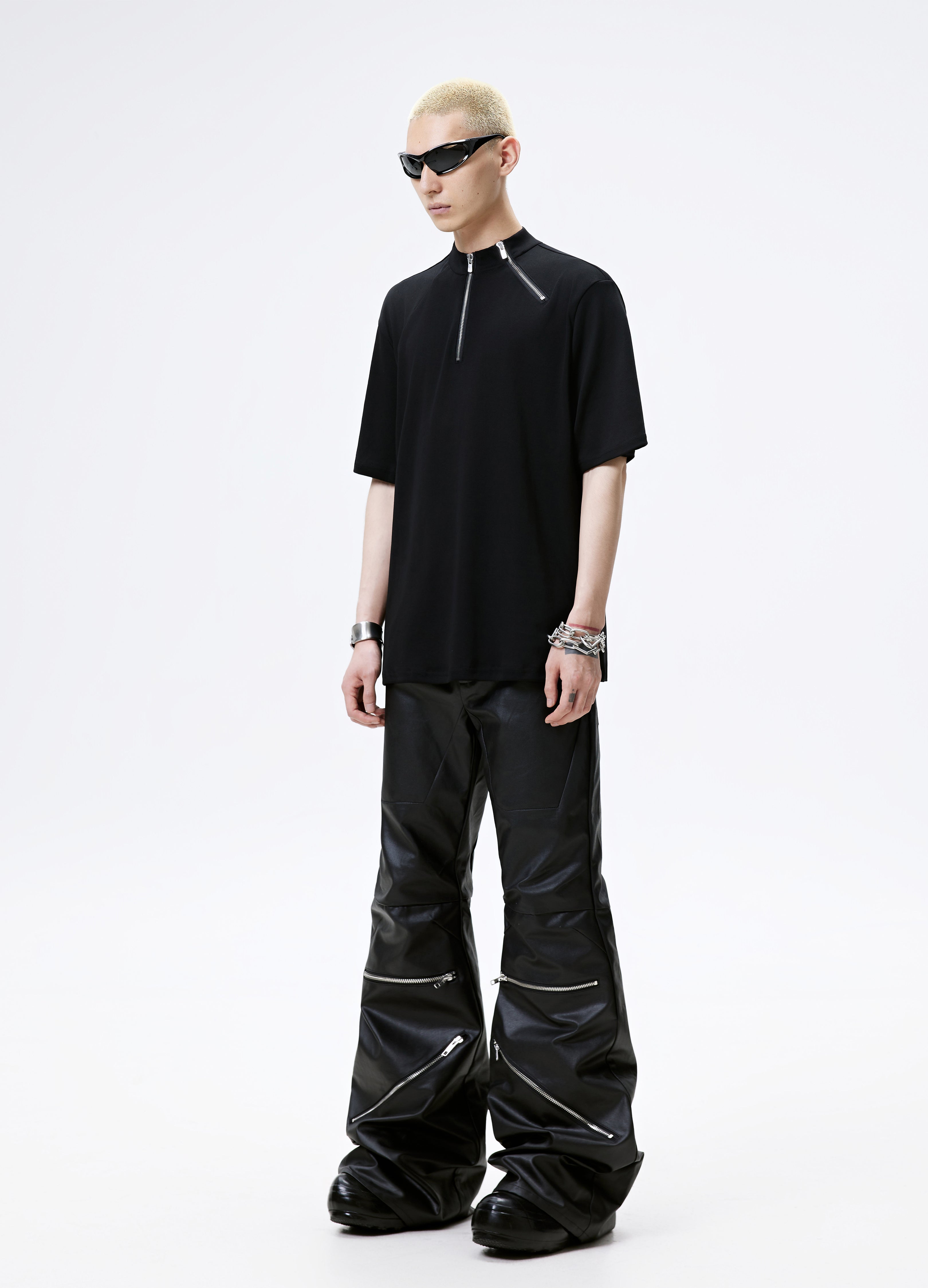 25SS HALF ZIP DARK TEE