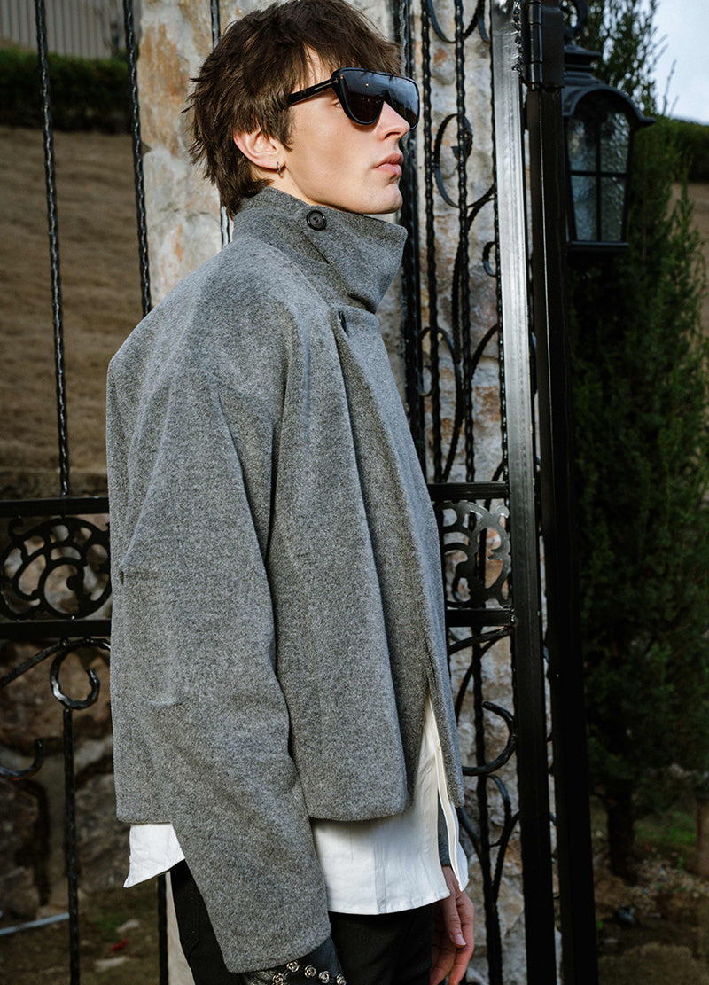KNIGHT ASYMMETRIC WOOL JACKET