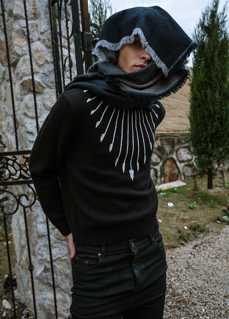 MASS PRINT WOOL SWEATER