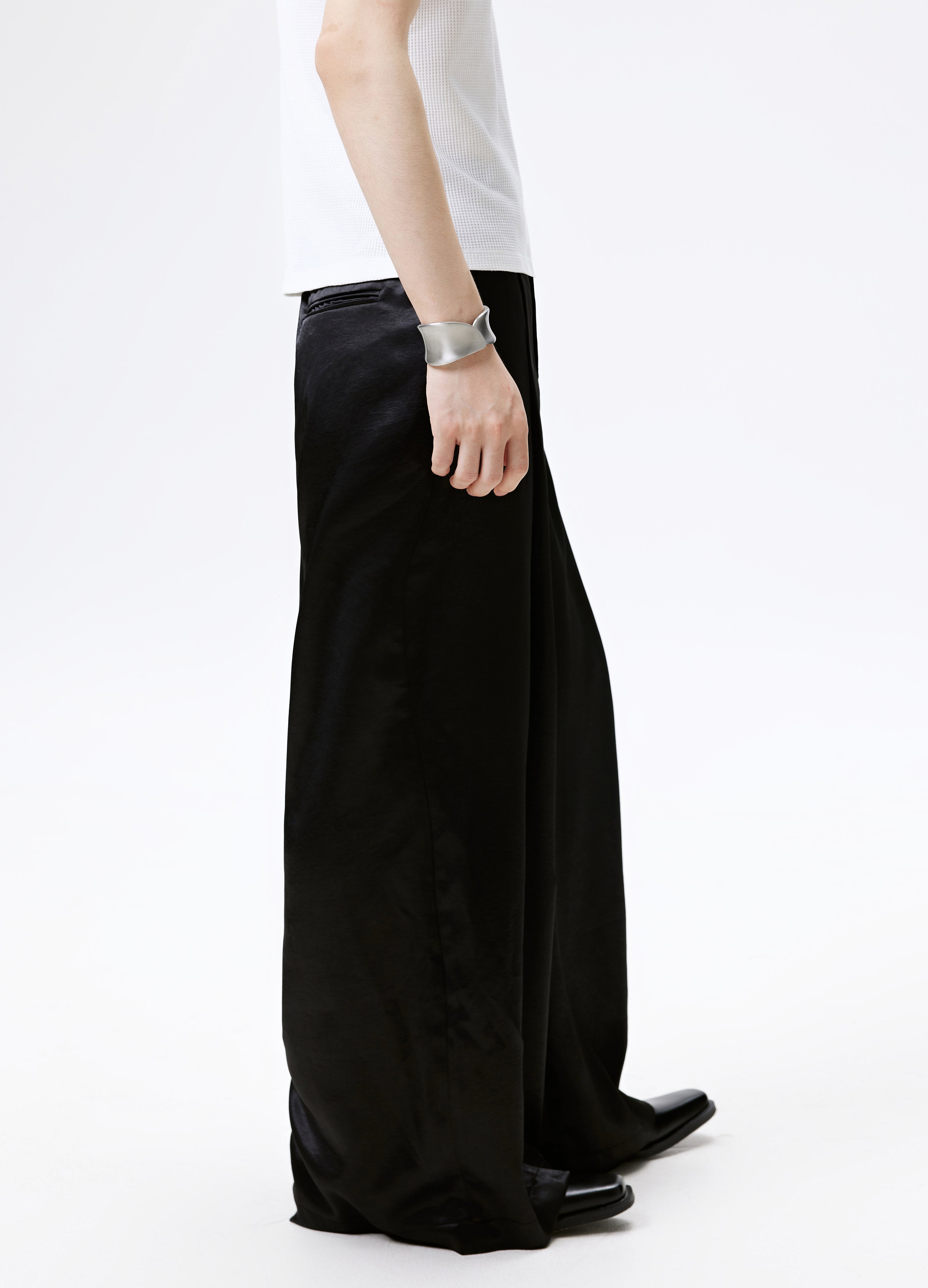 25SS SATIN FLOW WIDE PANTS