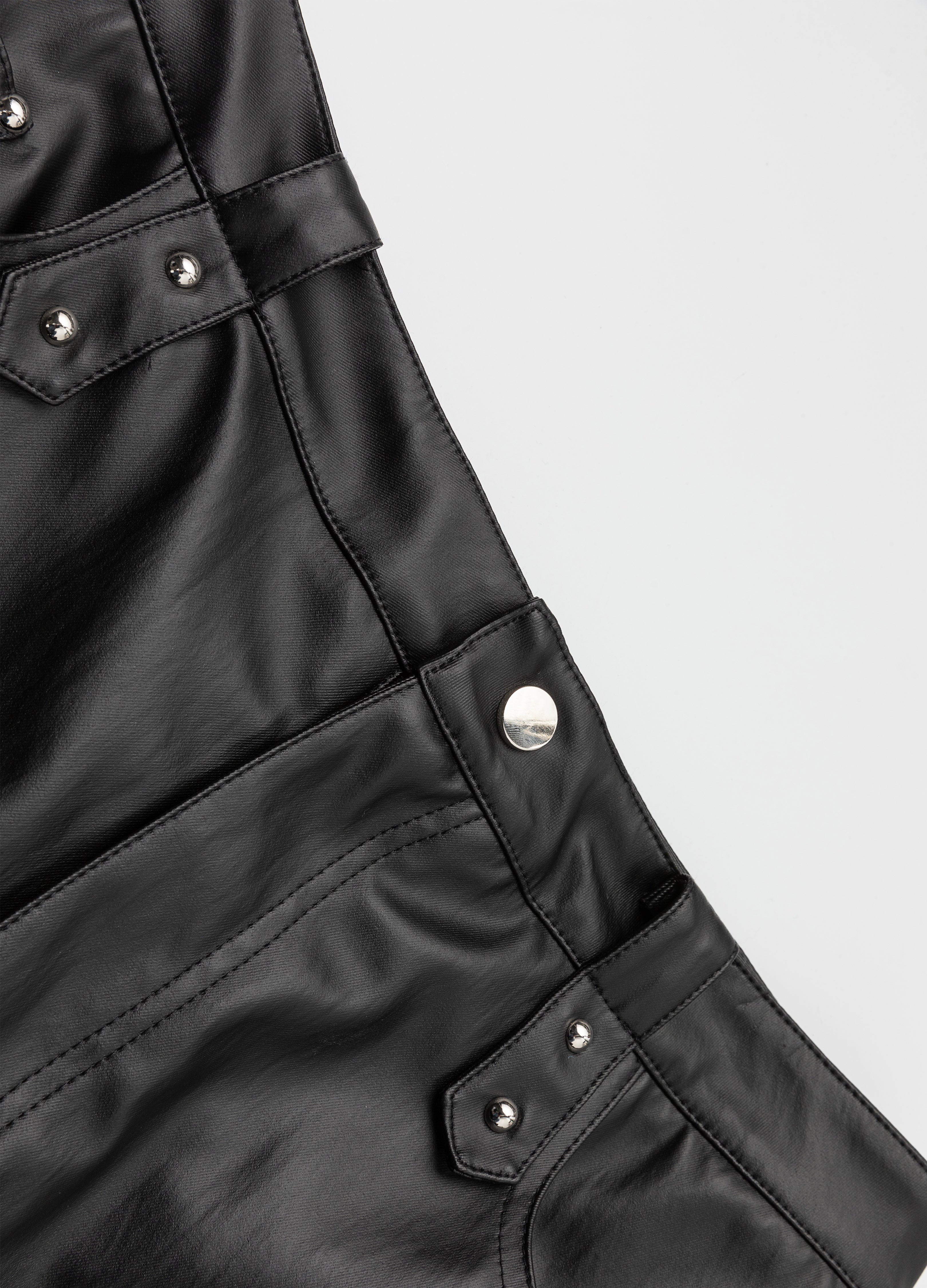26SS MULTI-ZIP BIKER LEATHER PANTS