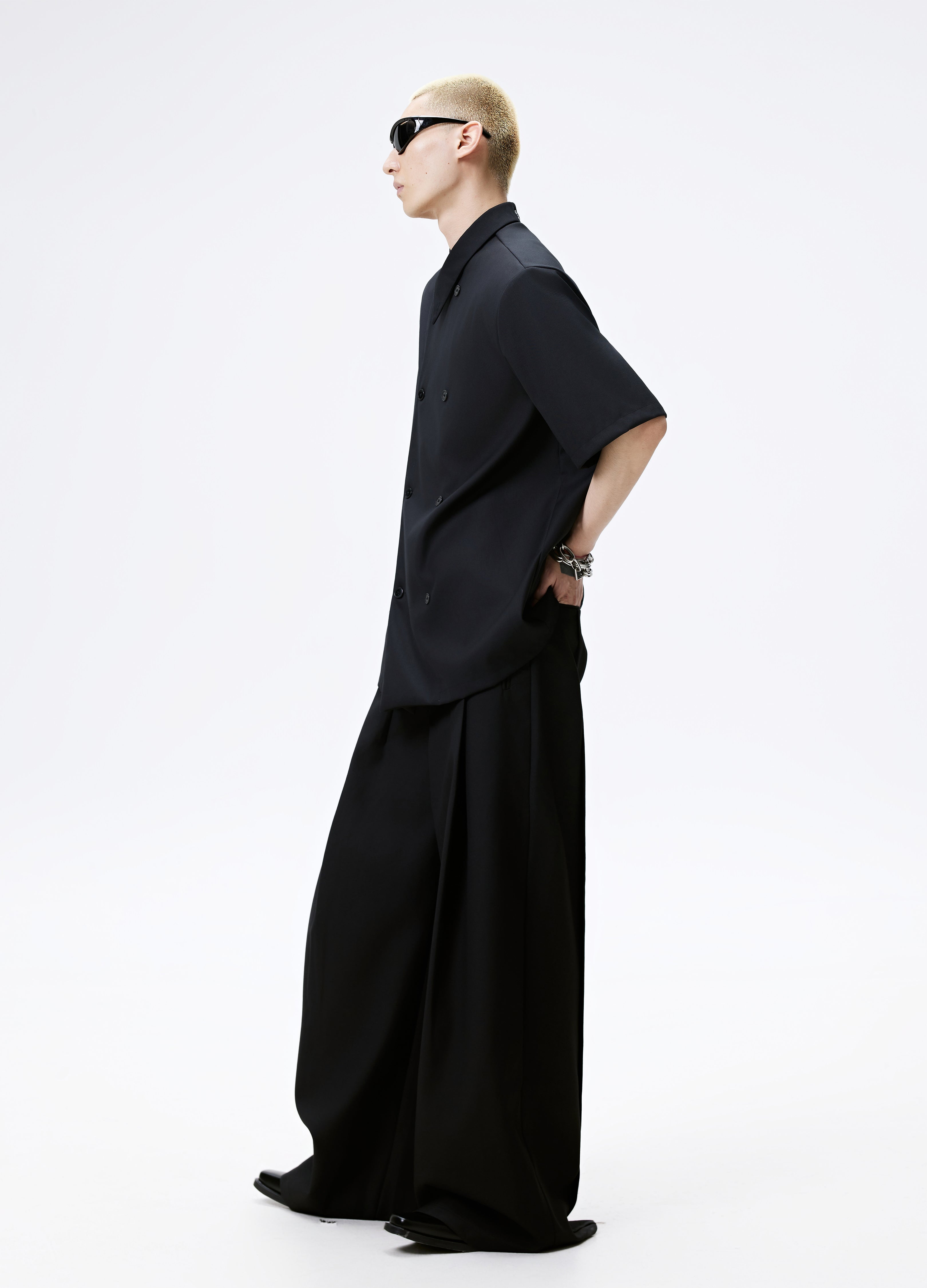 25SS DOUBLE BREAST MANDARIN SHIRT