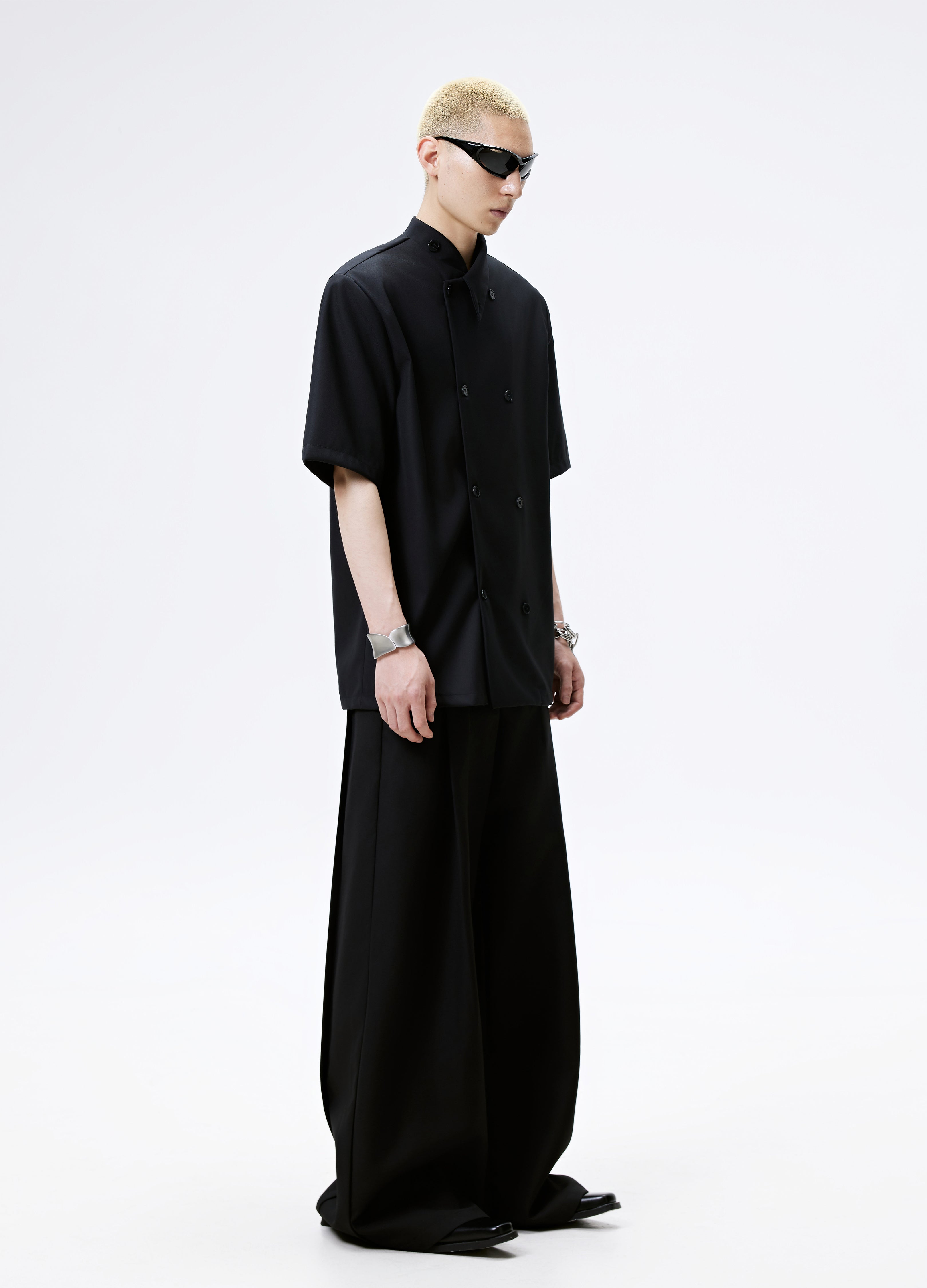 25SS DOUBLE BREAST MANDARIN SHIRT