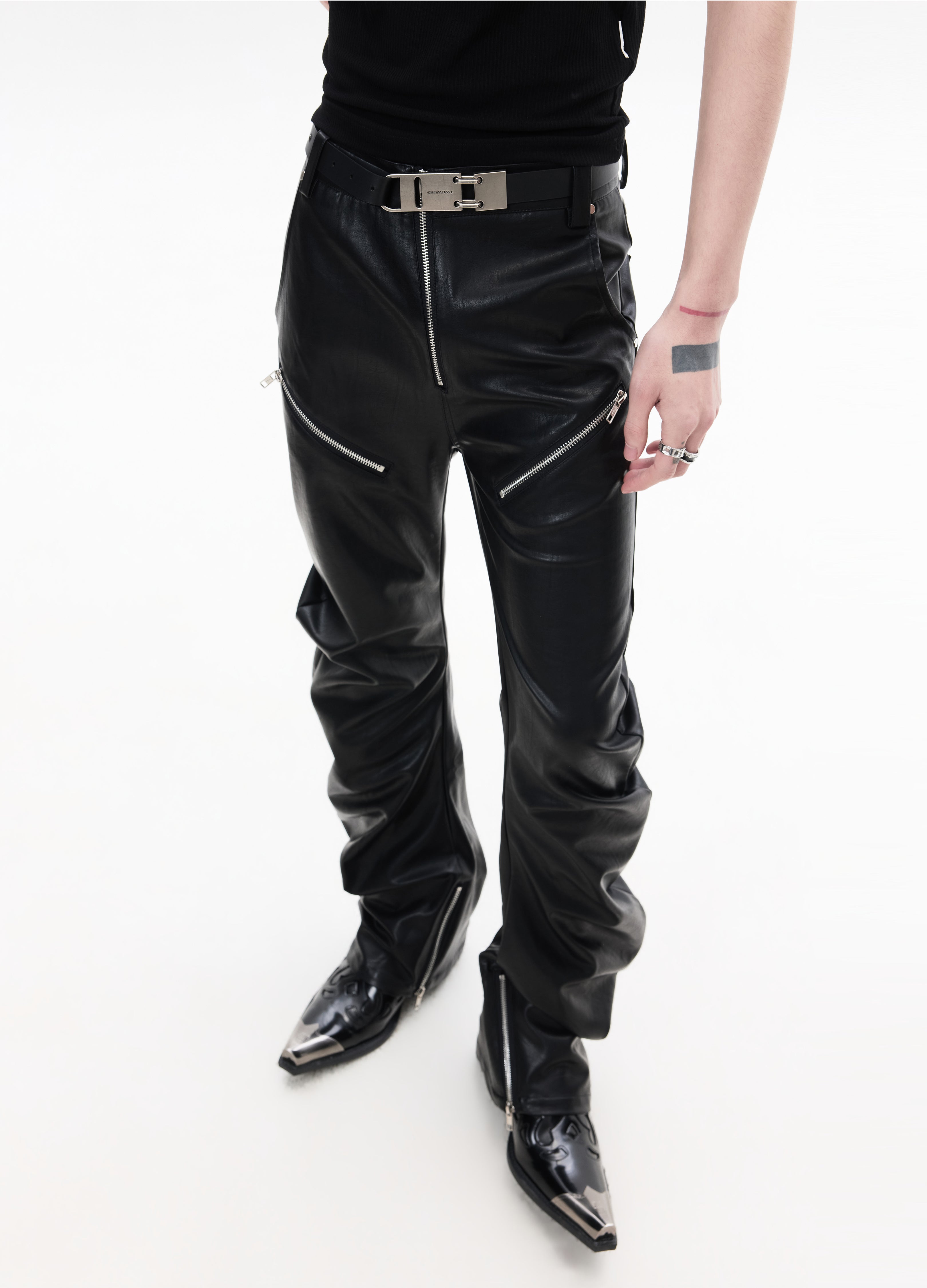 26SS SCIMITAR ZIP SKINNY PANTS