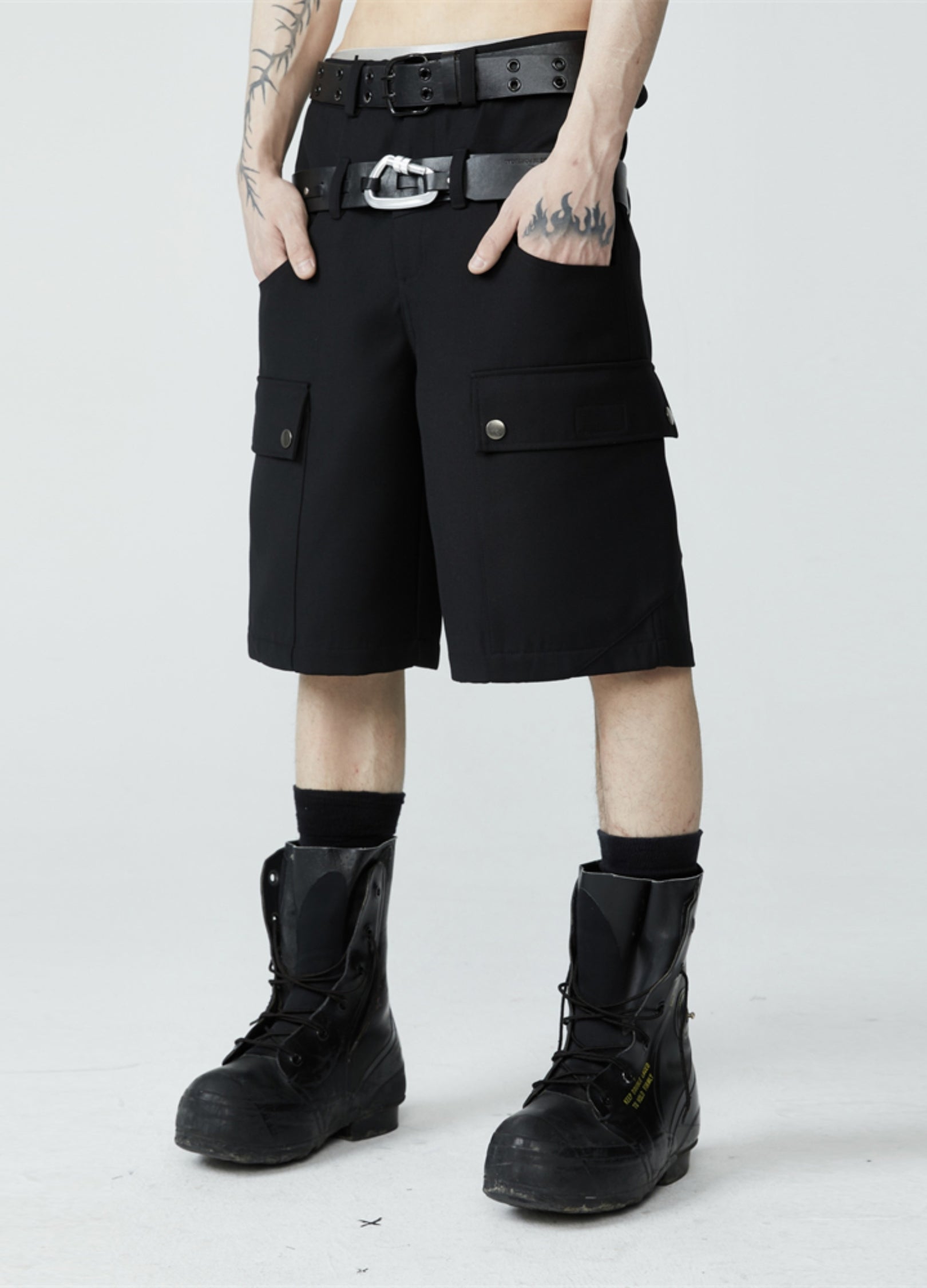 23SS Utility Dual-Belt Shorts