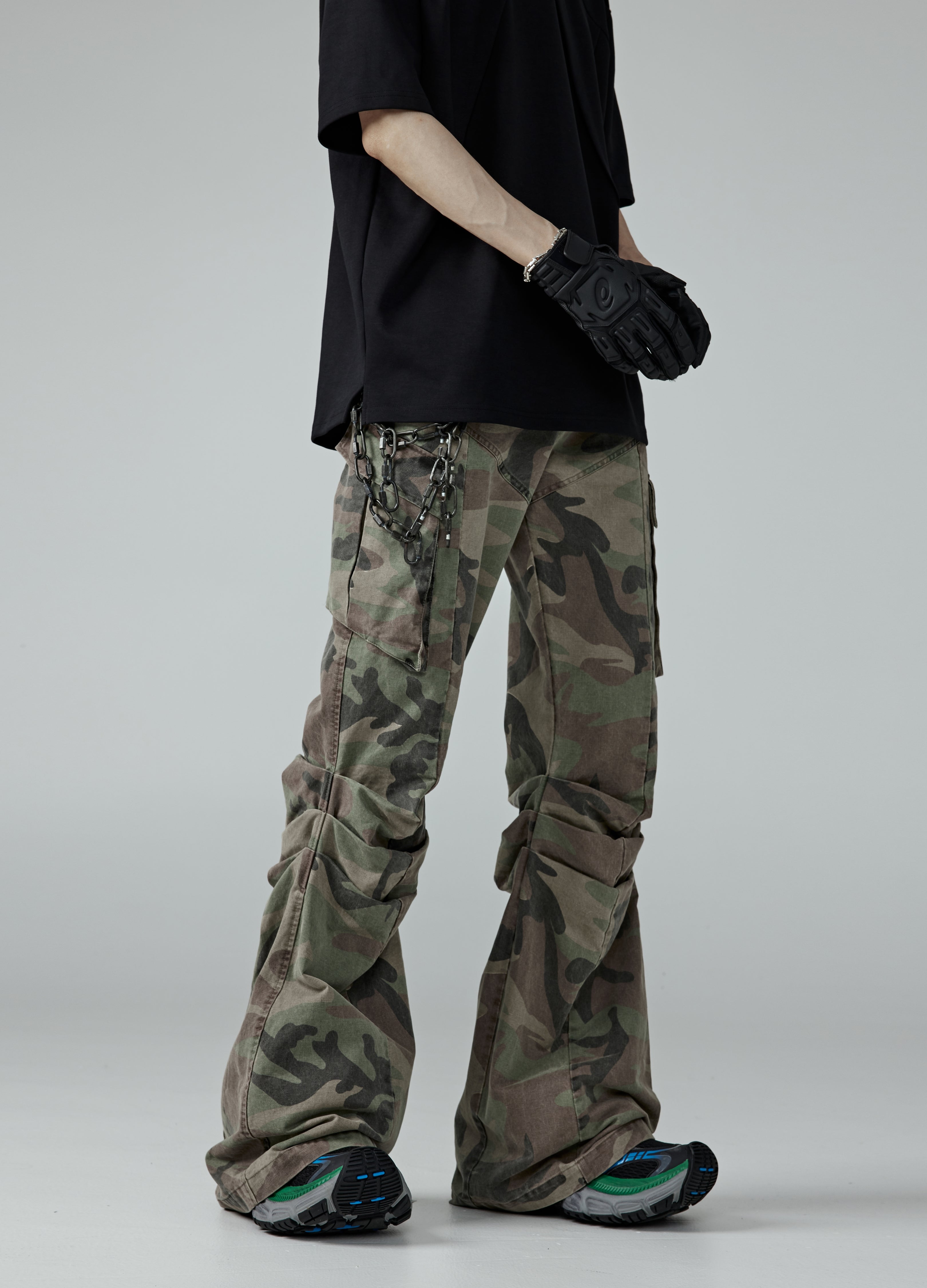 24SS Camouflage Machete-Cut Pants