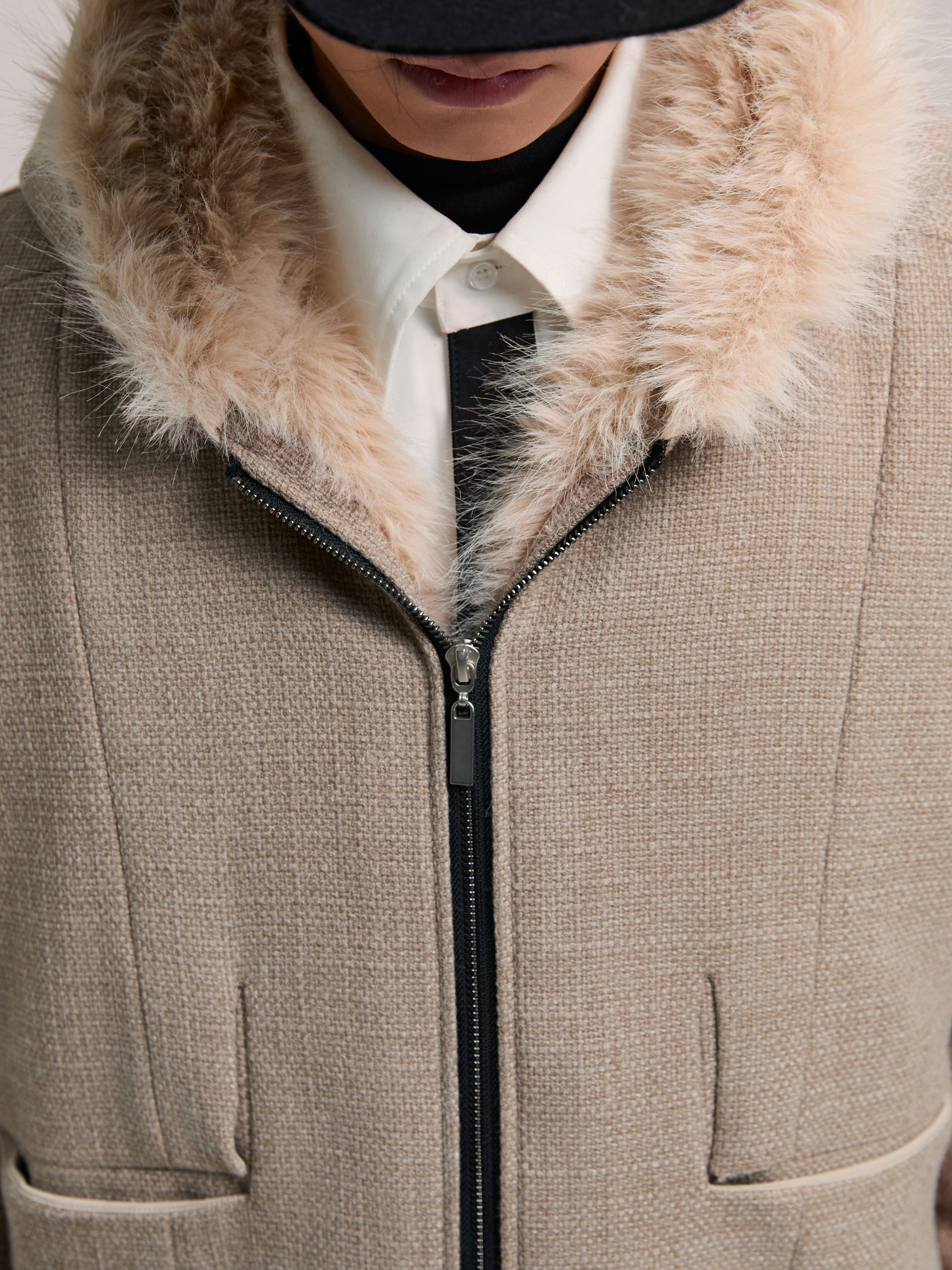 24AW "Vulture" Carved Velvet Inside-Out Jacket