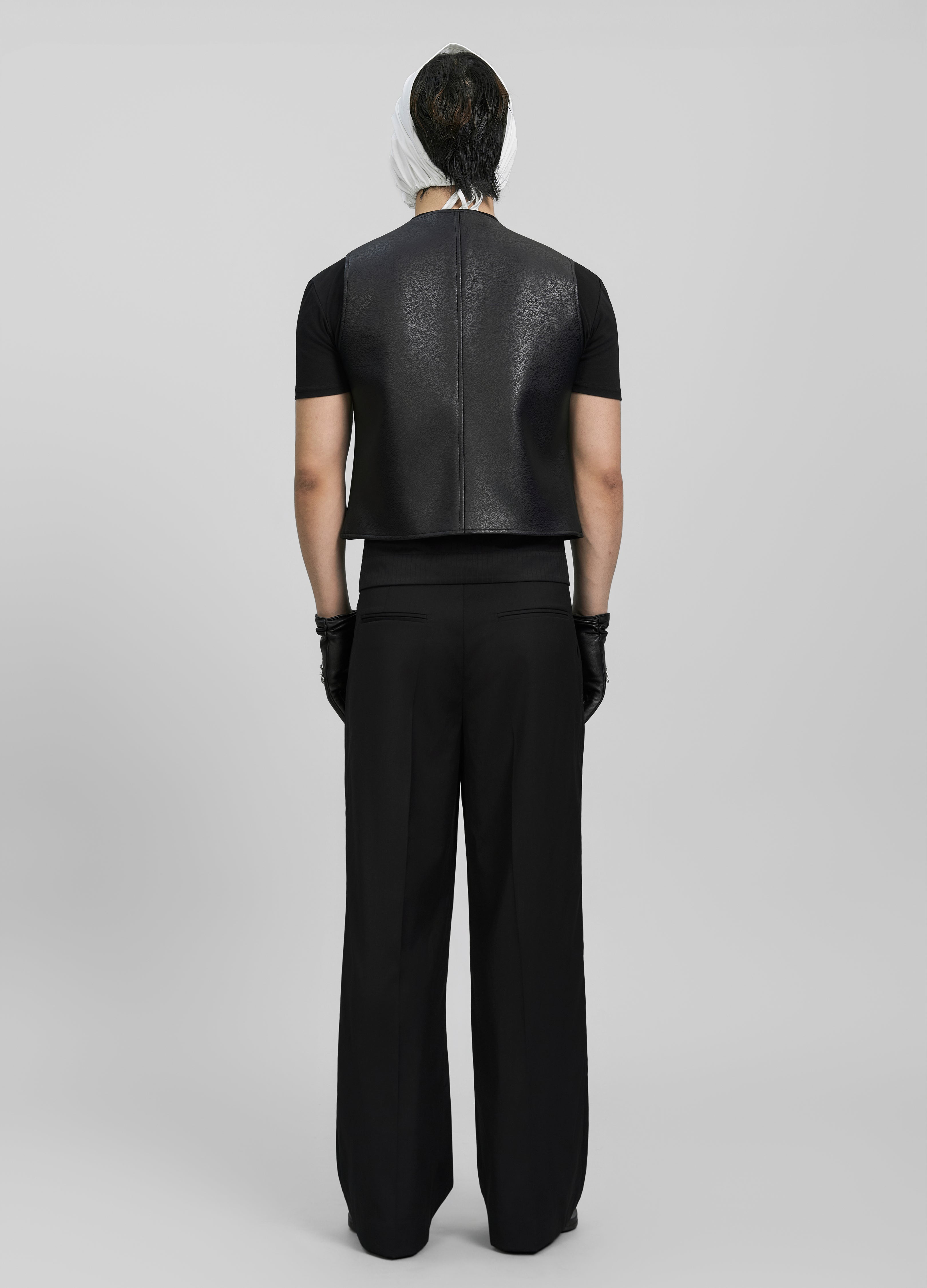 DOUBLE BUCKLE LEATHER VEST