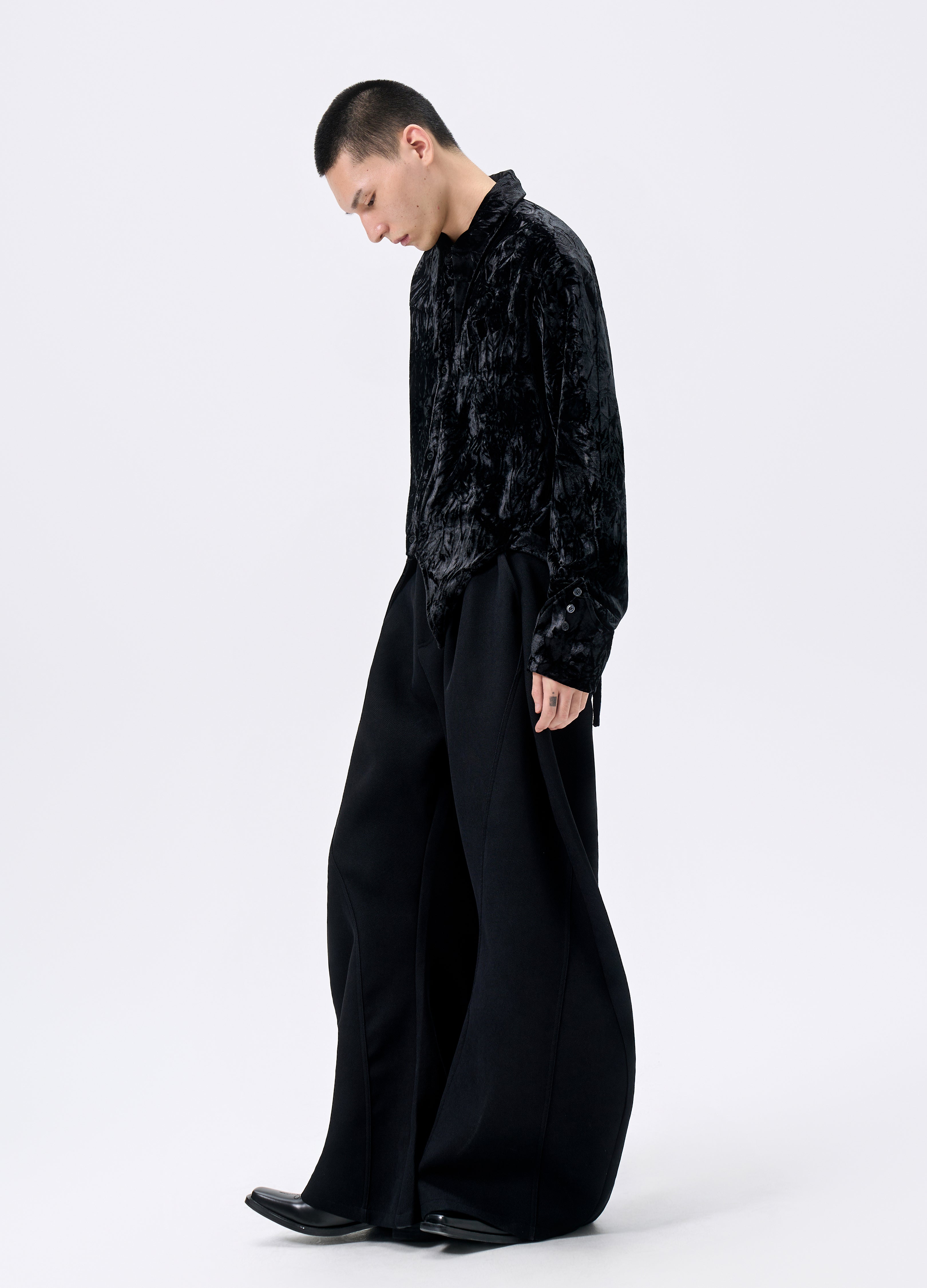 25FW VELVET SWALLOWTAIL SHIRT