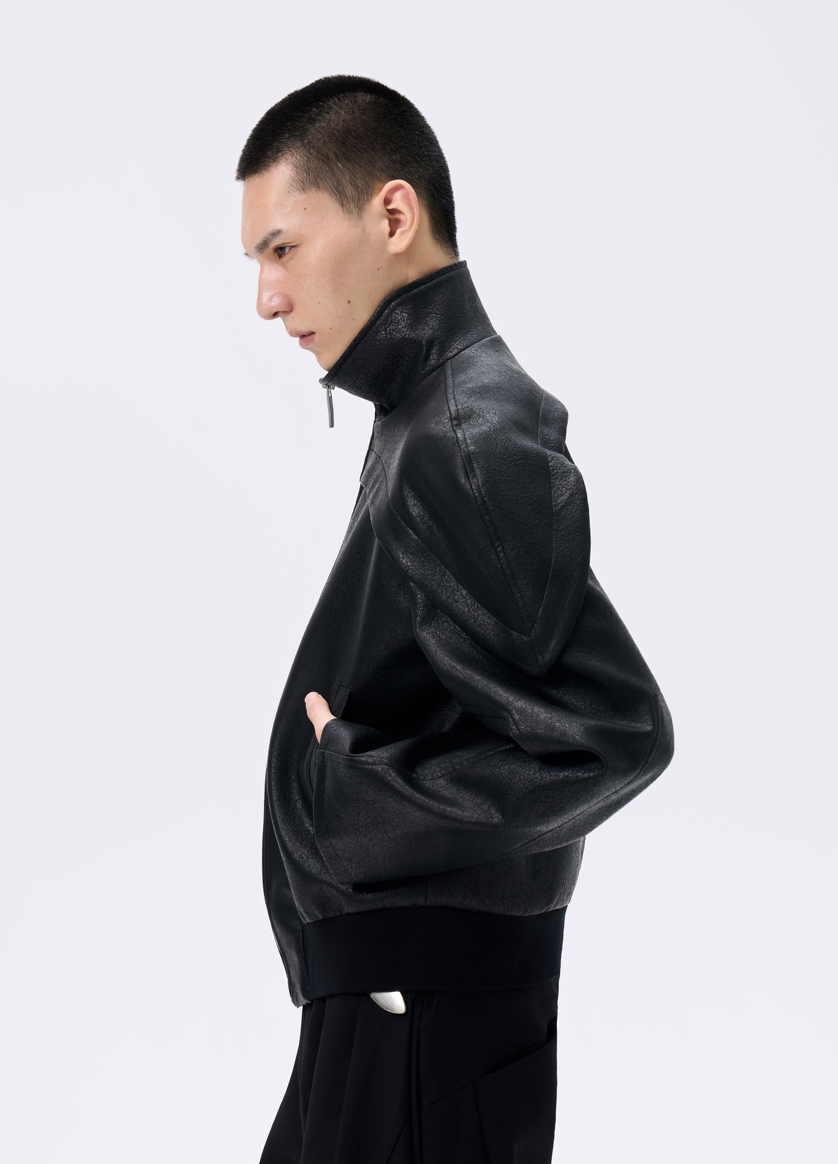 25FW CRACKED LEATHER ARC JACKET