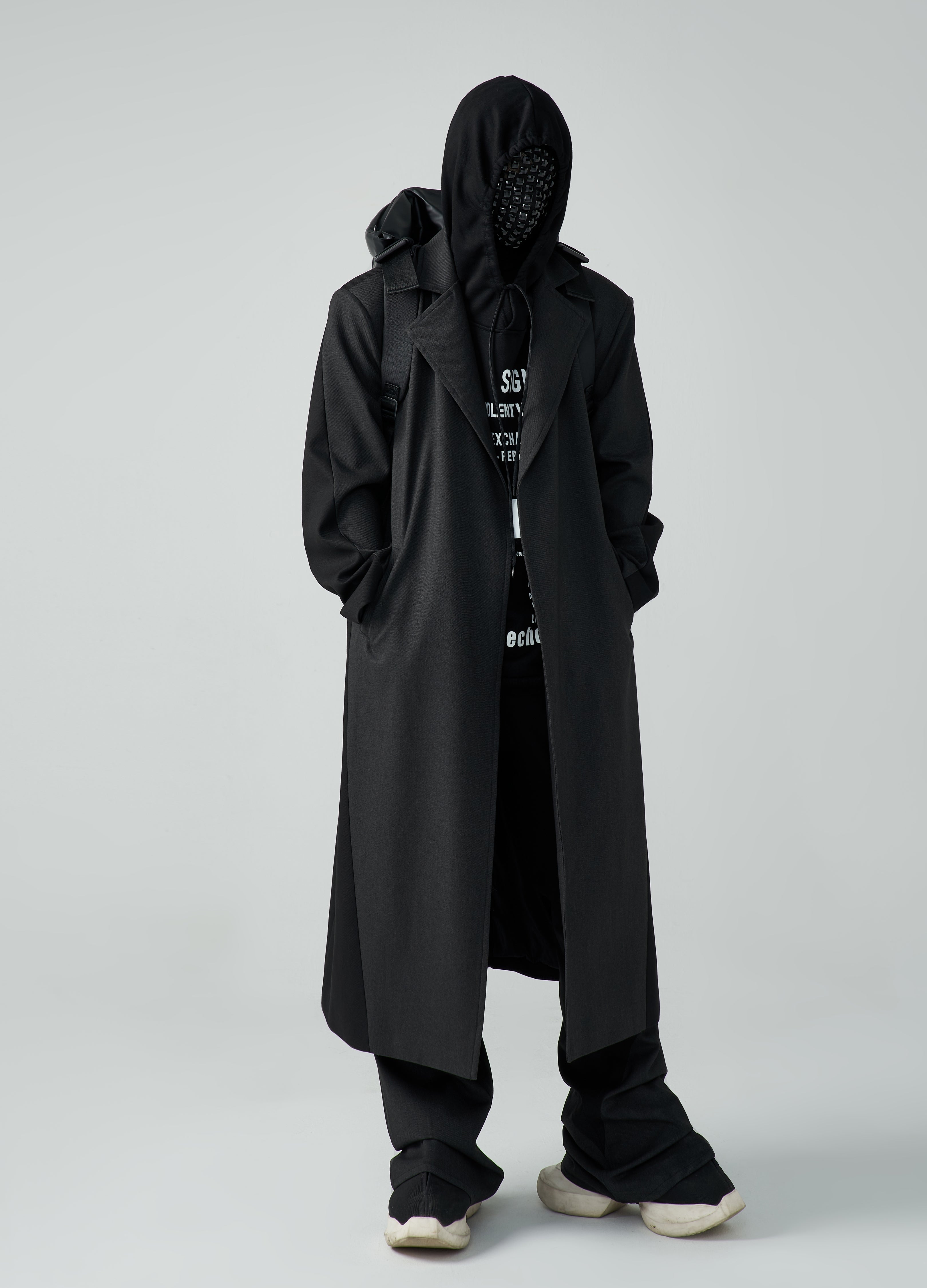 23FW Wool Spliced Coat