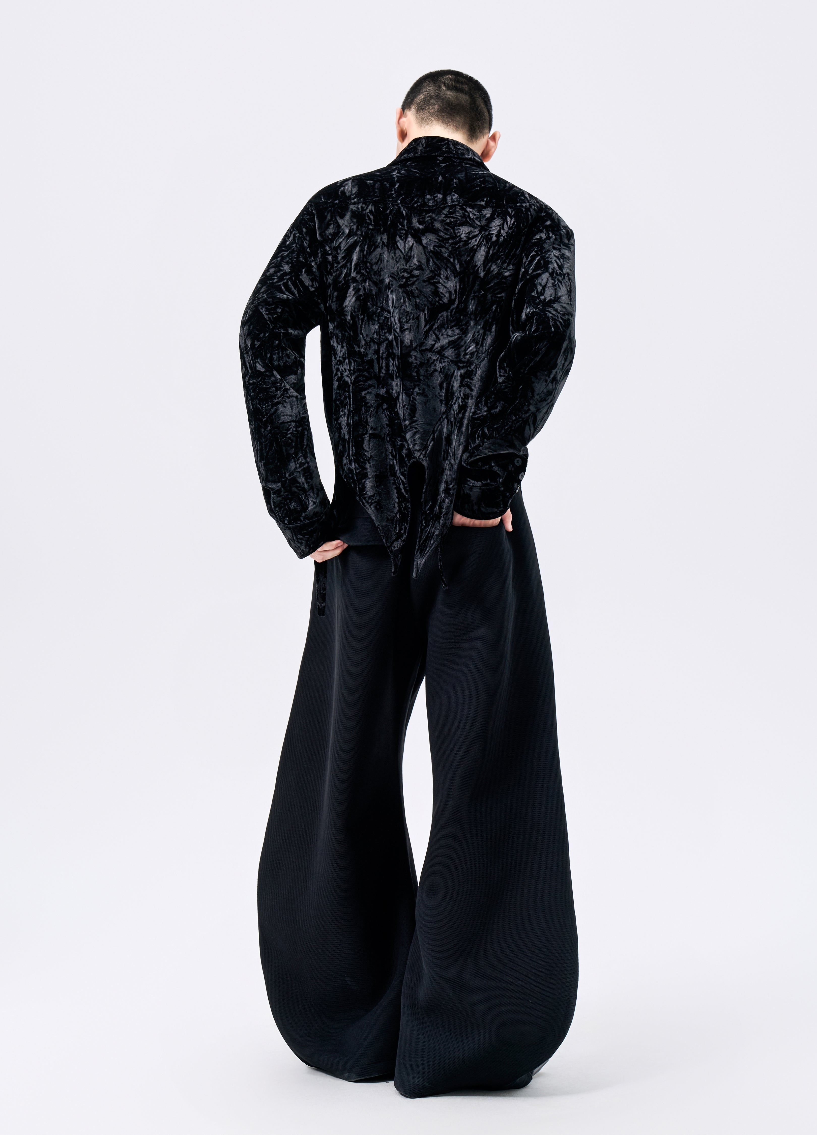 25FW VELVET SWALLOWTAIL SHIRT