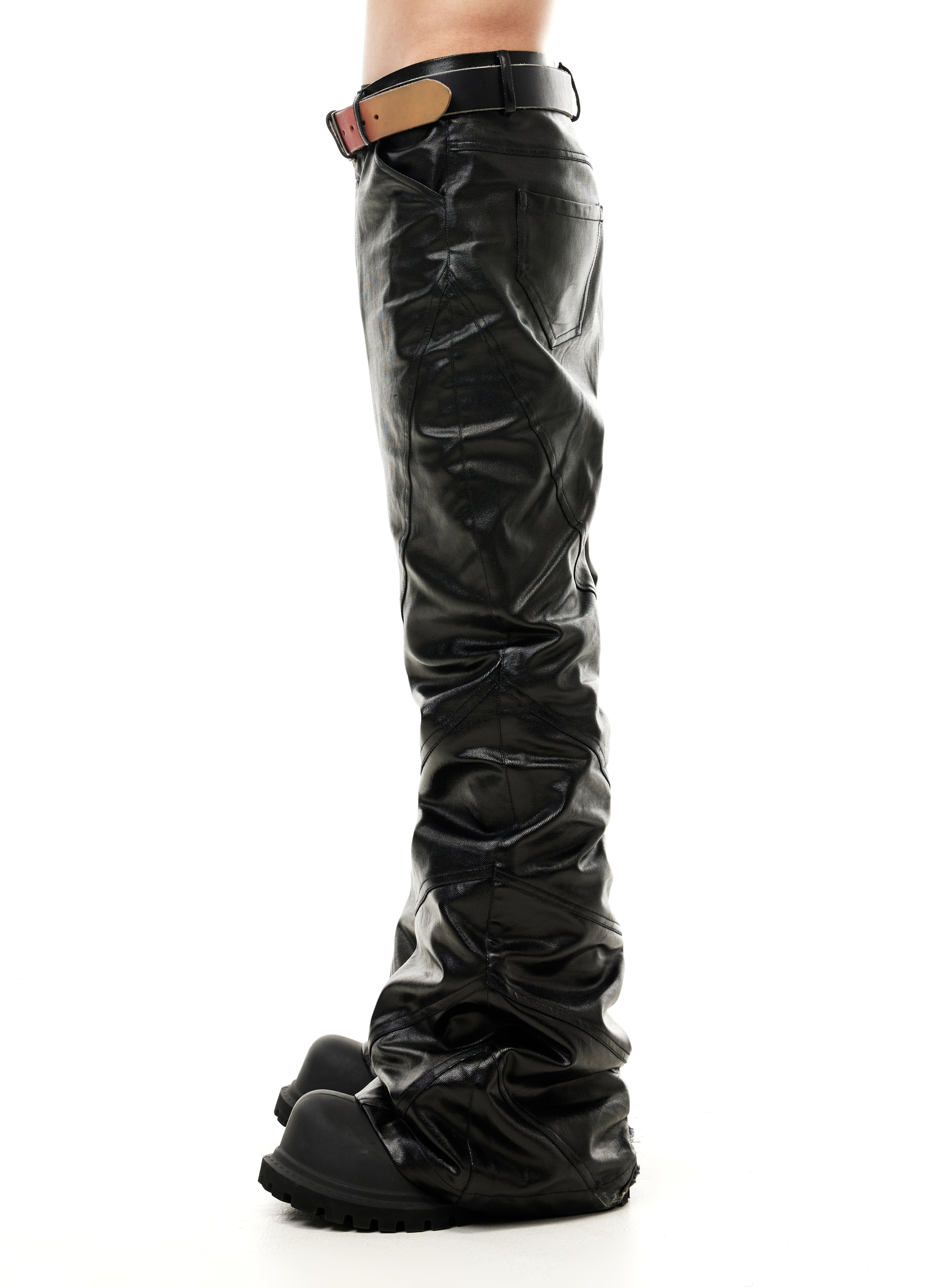 PATCHWORK WAX PANTS