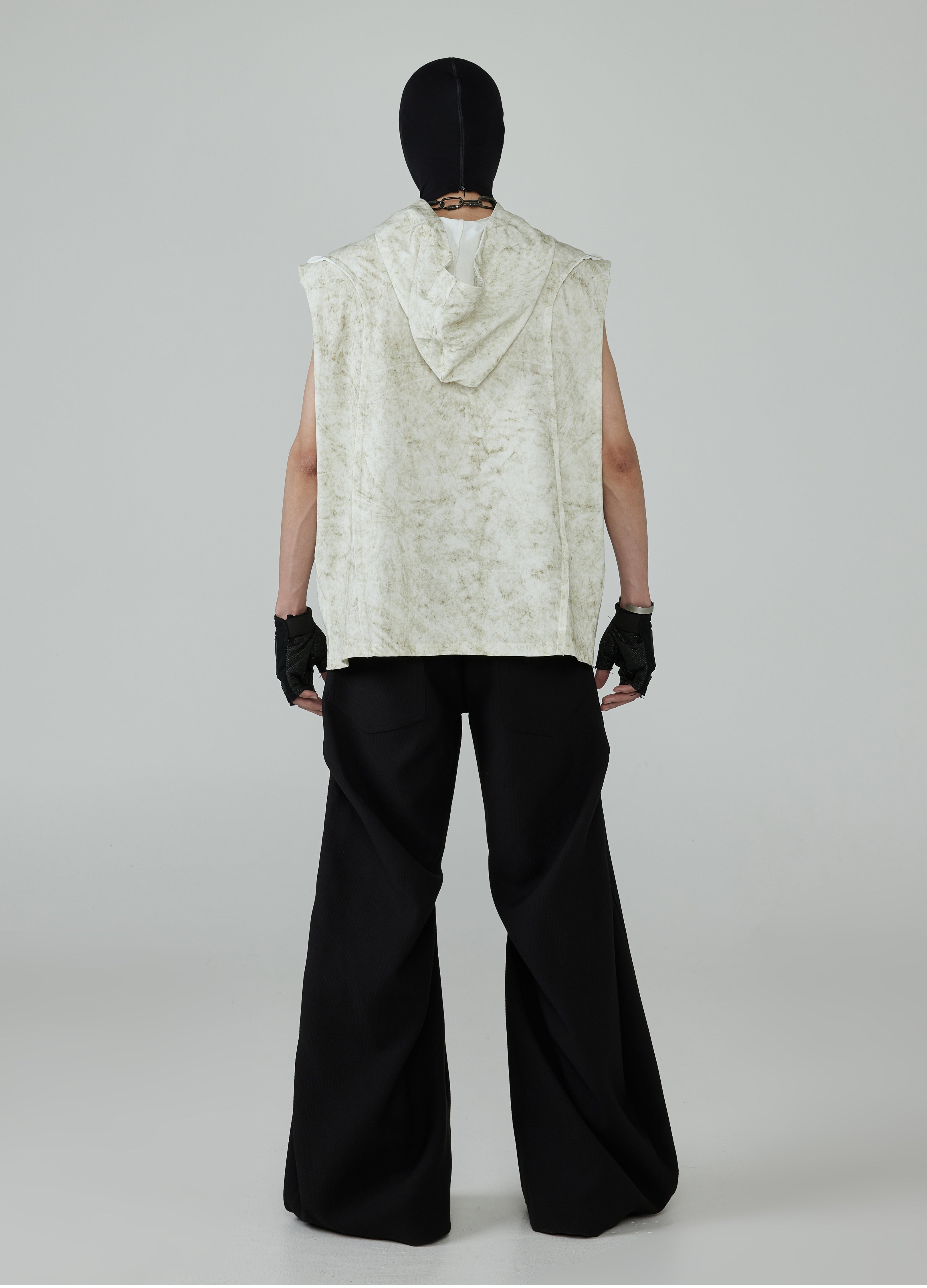 24SS Distressed Hooded Vest