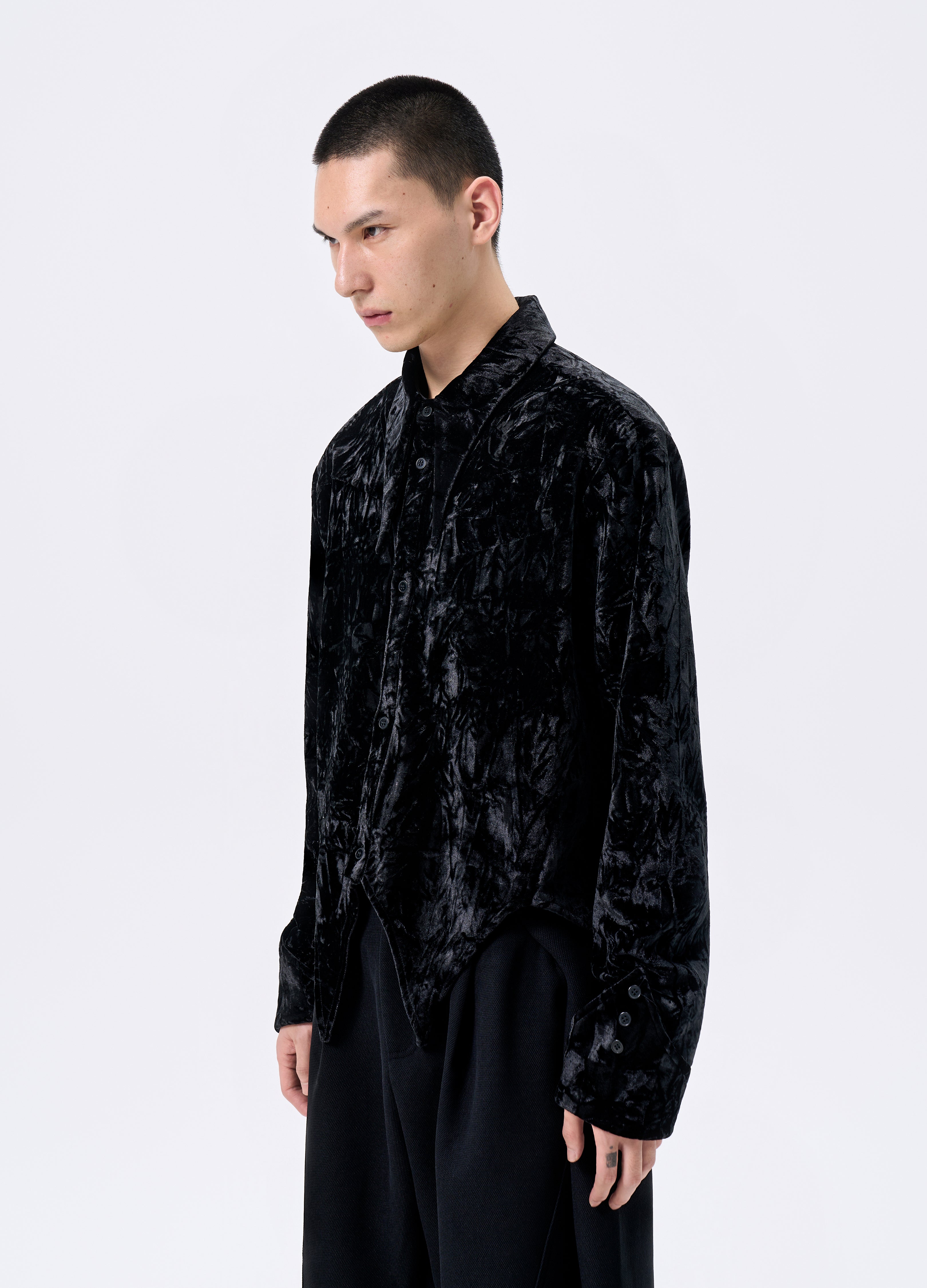 25FW VELVET SWALLOWTAIL SHIRT