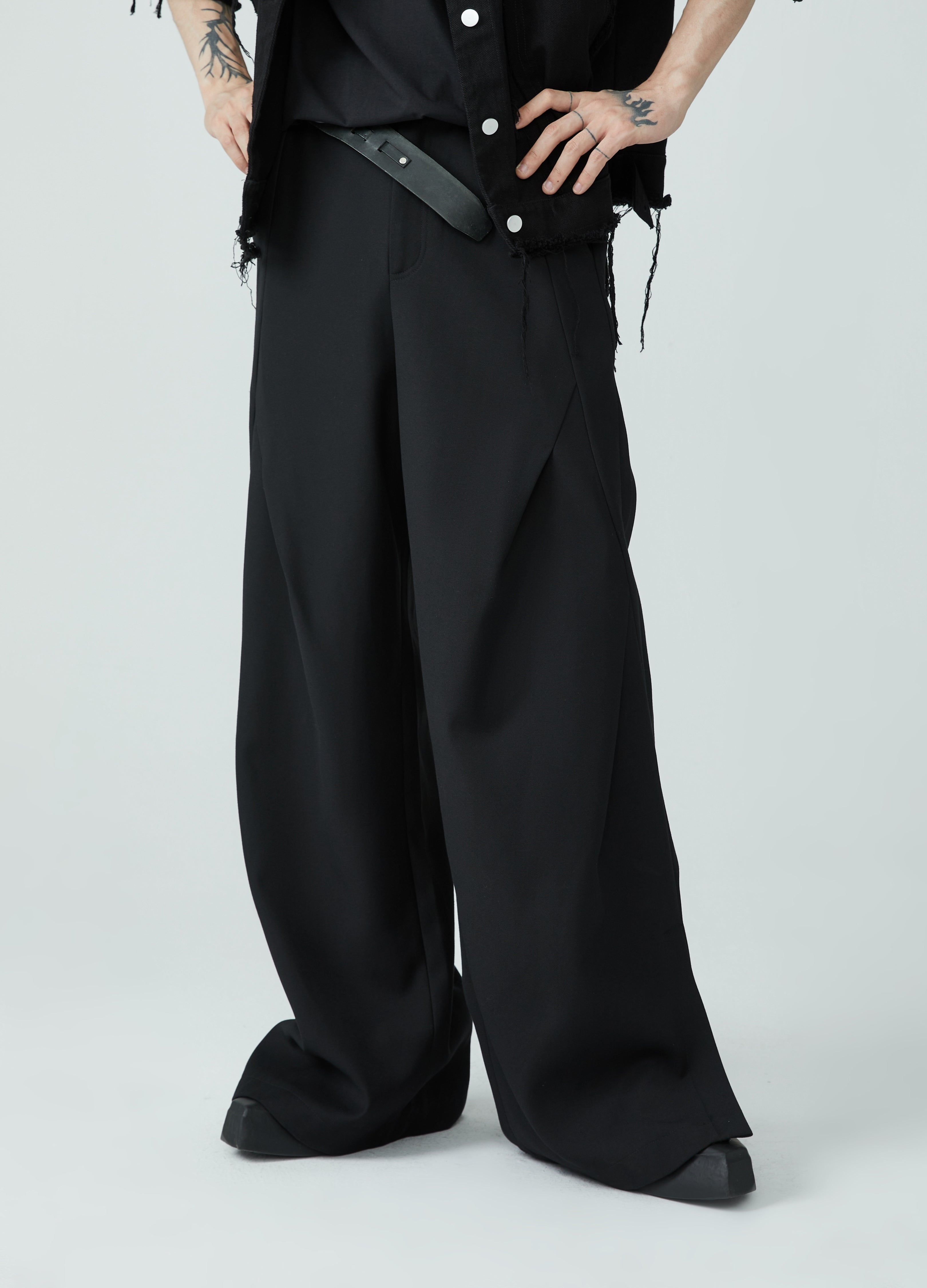 23SS Guochao Wide-Leg Bottoms