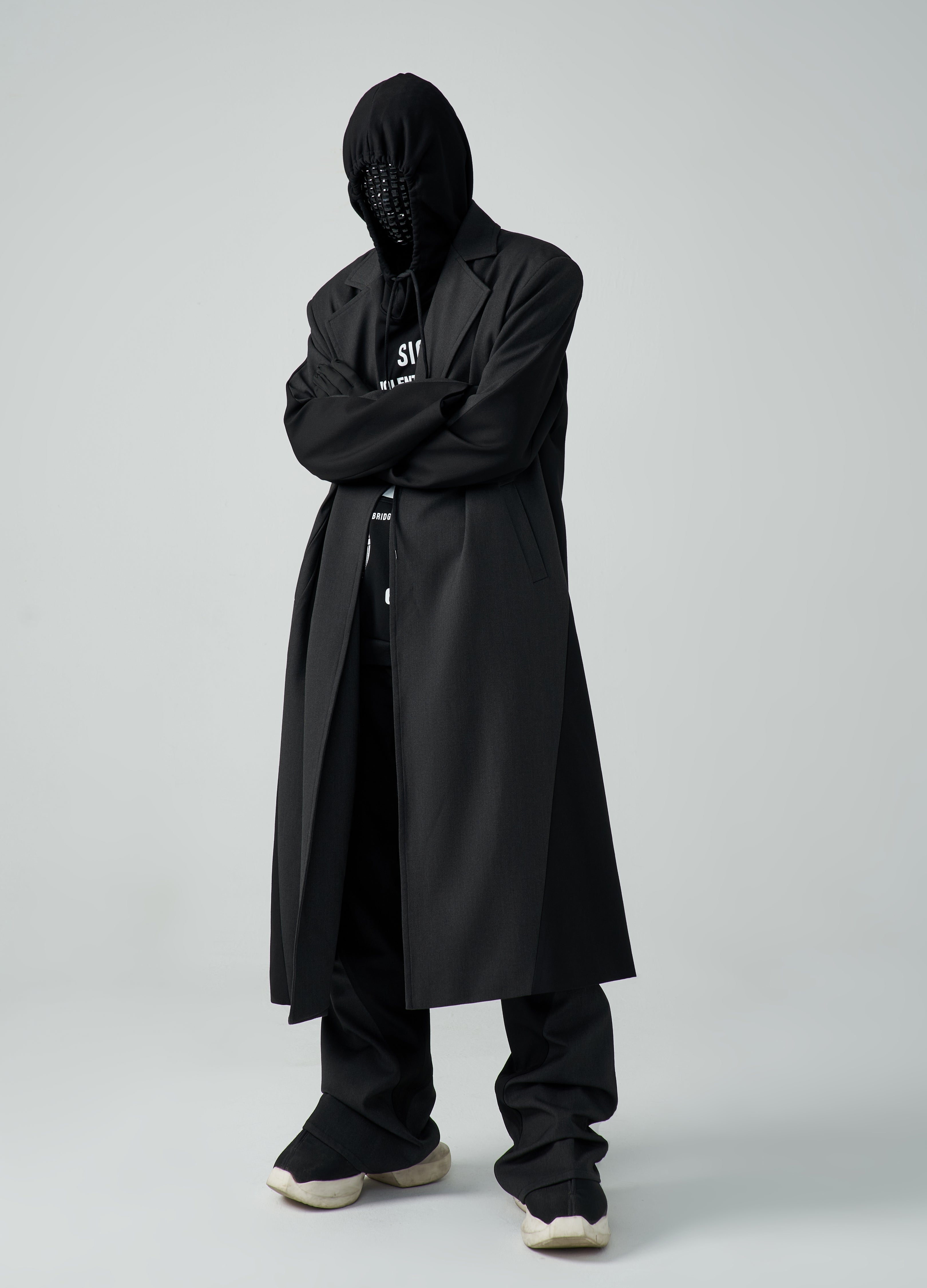 23FW Wool Spliced Coat