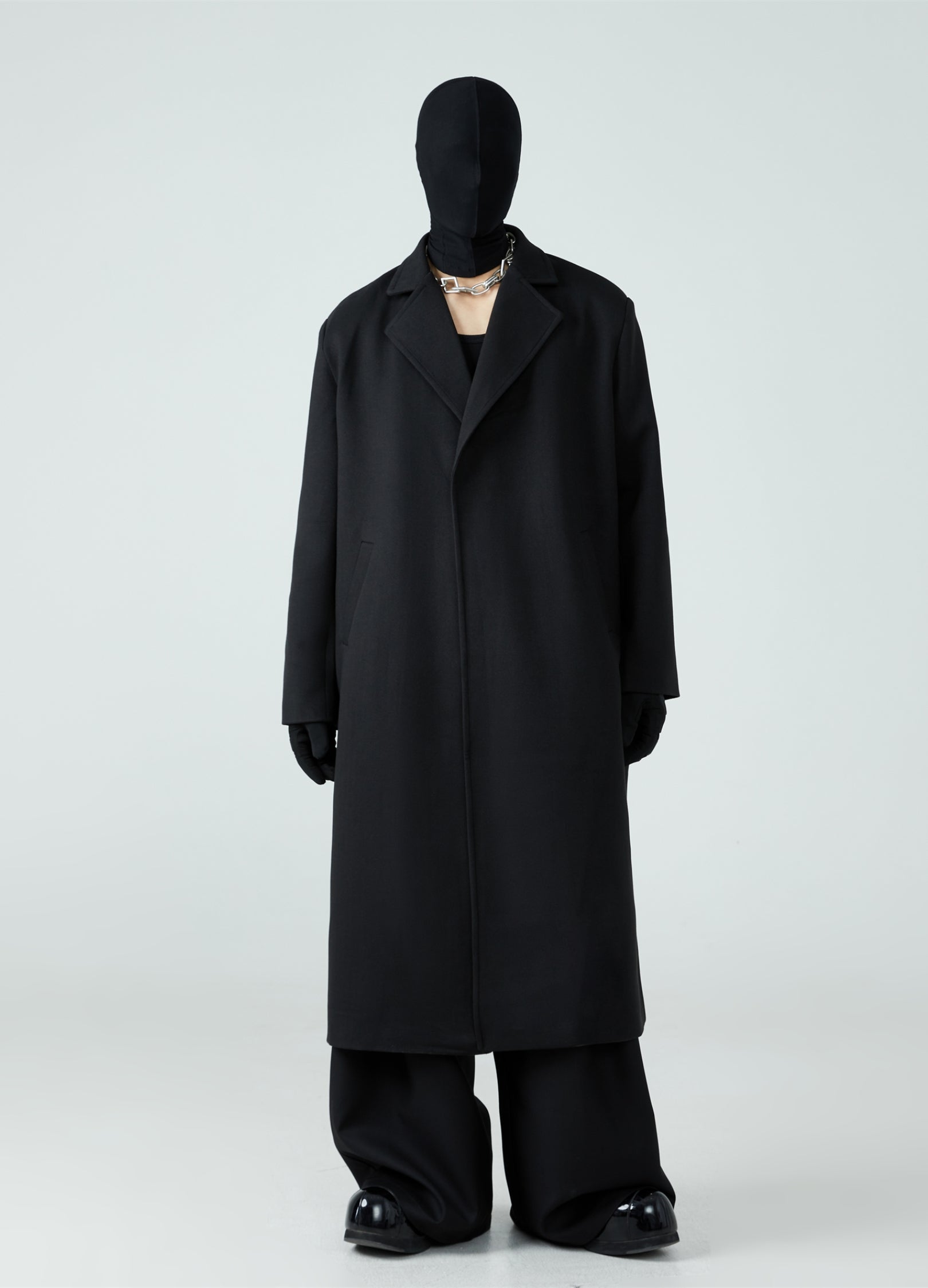 23FW Unbuttoned Woolen Coat