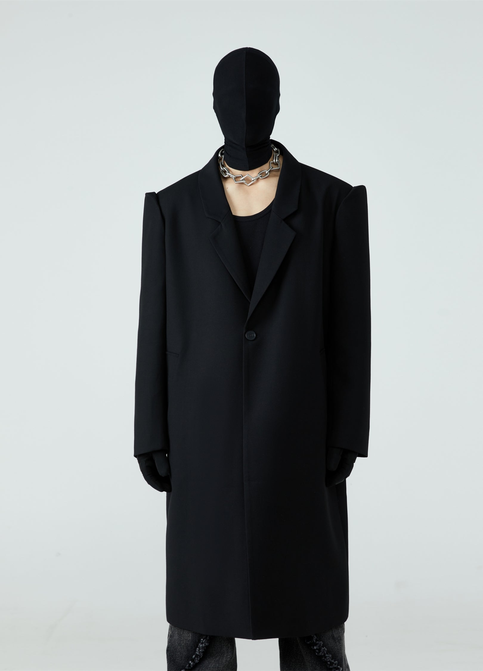 23FW Pad Shoulder Windbreaker Coat