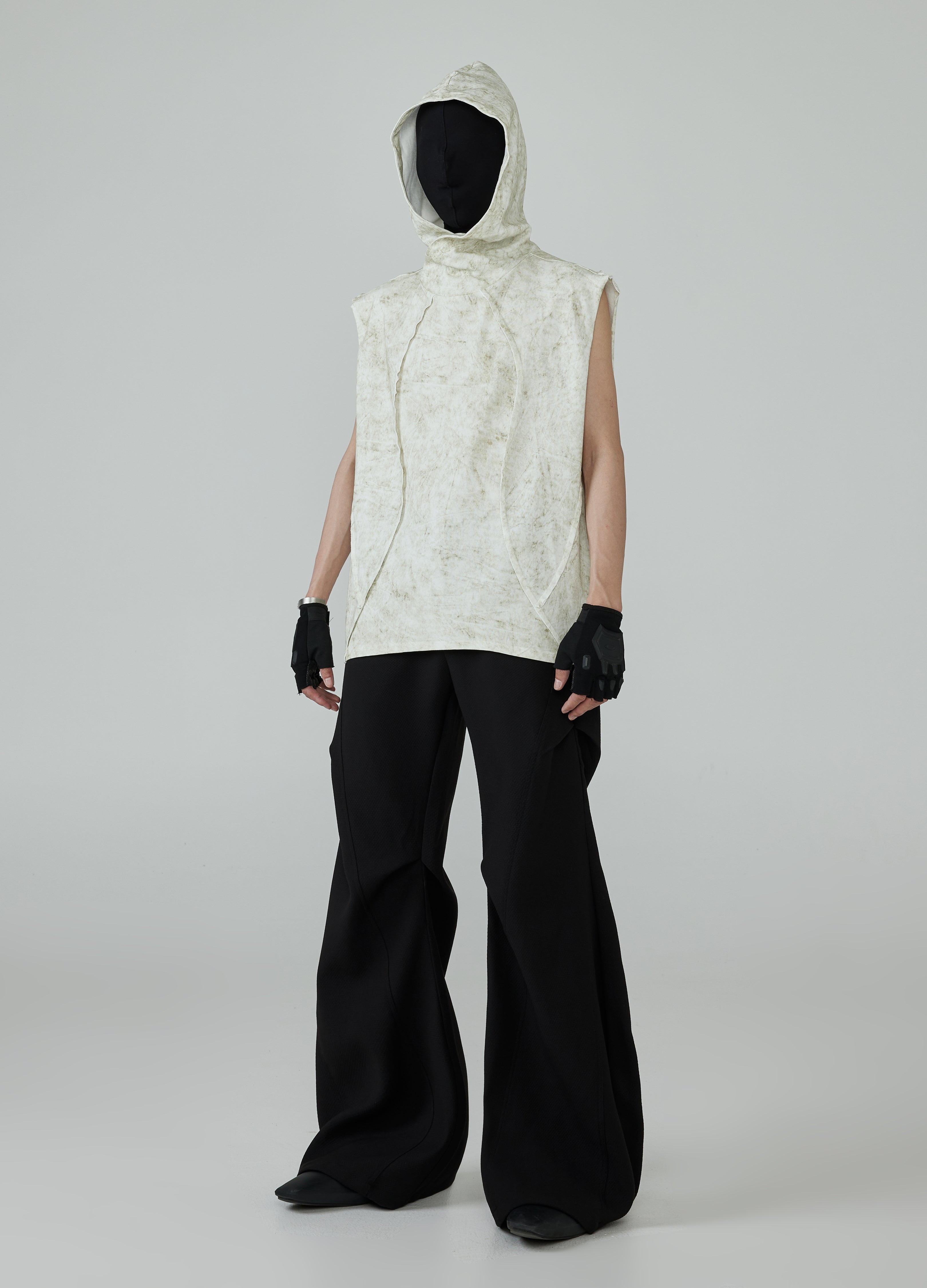 24SS Distressed Hooded Vest