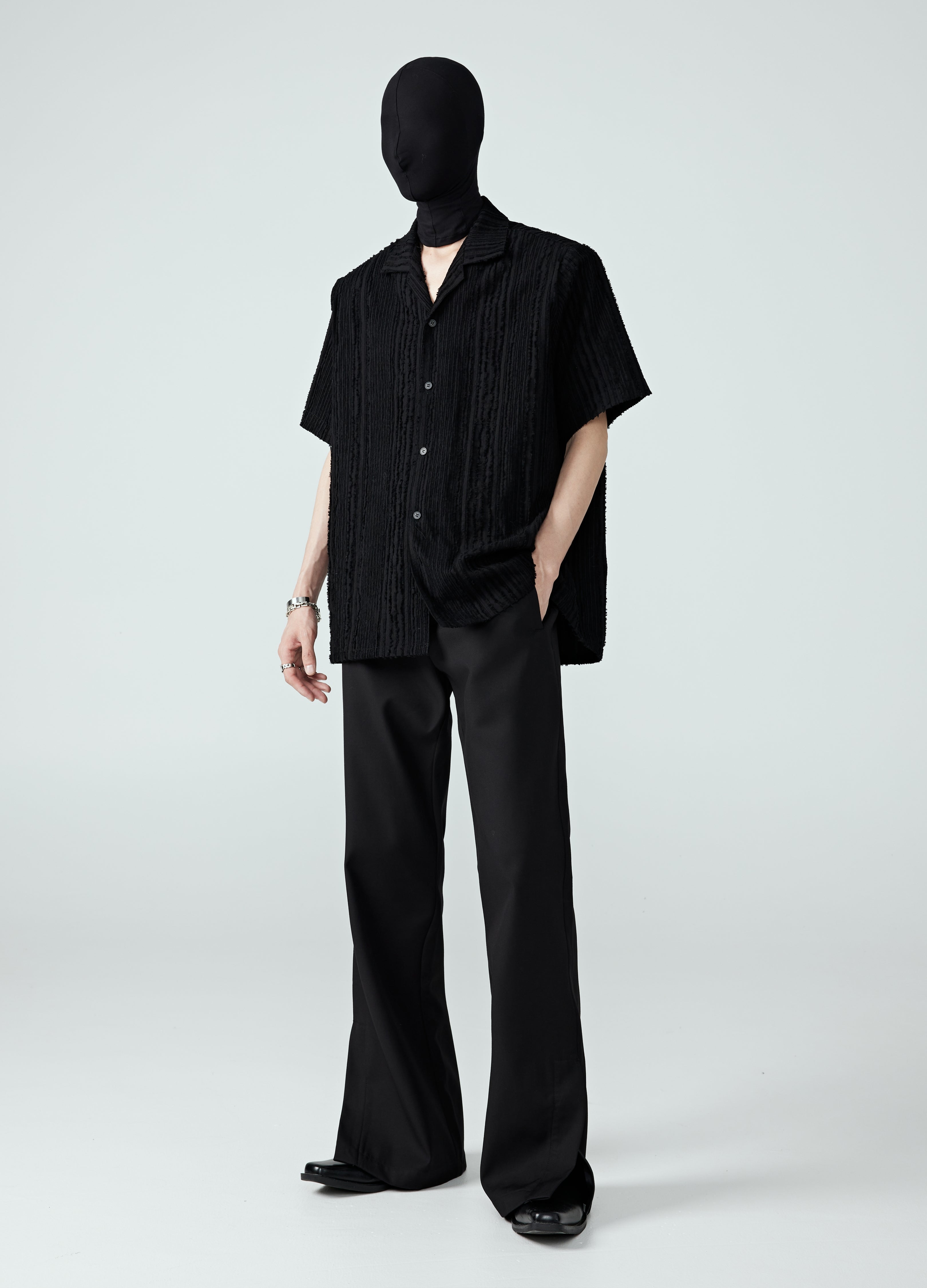 24SS Curved Line Stitch Shirt