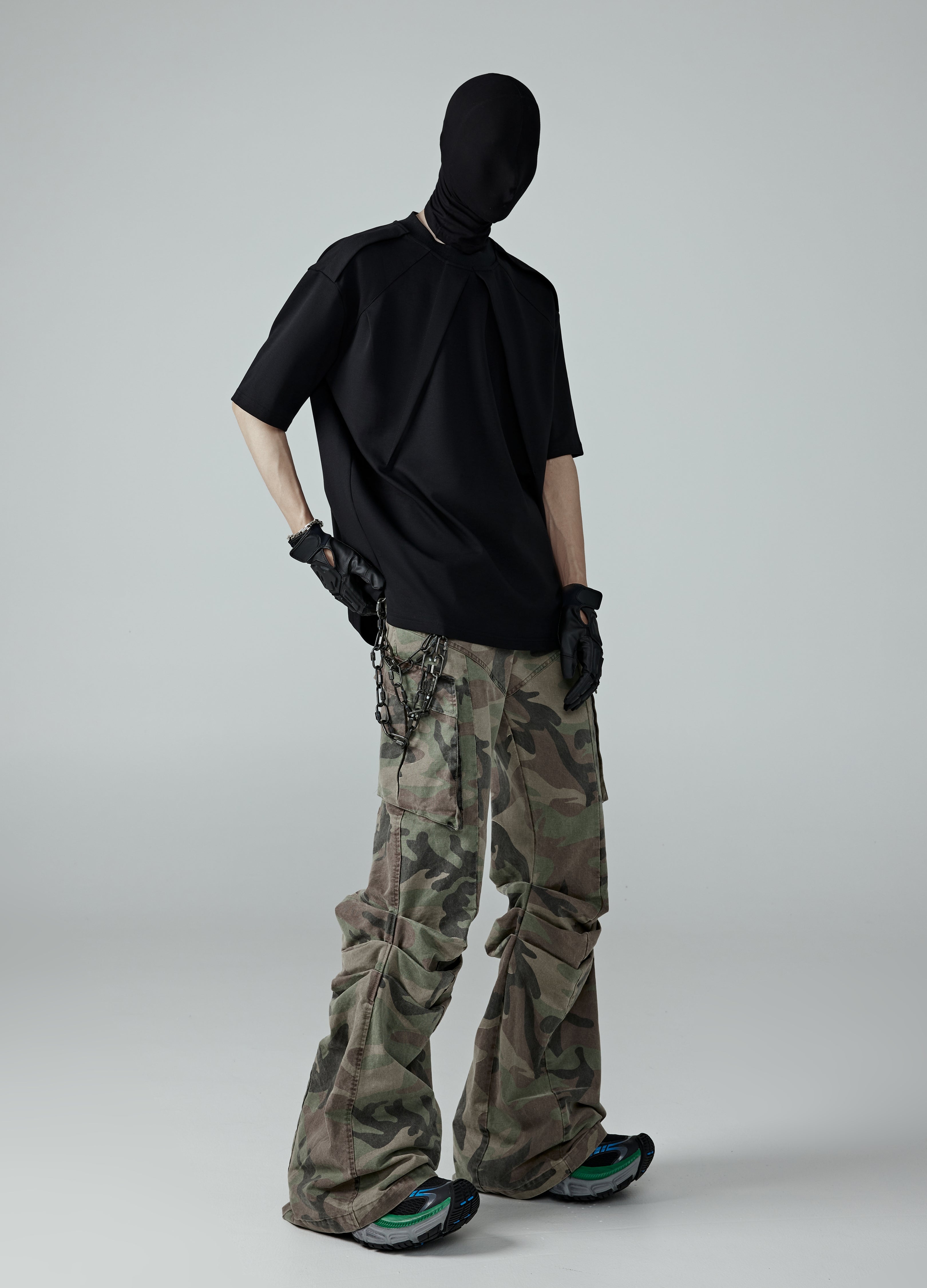 24SS Pleated Binder Cut Tee