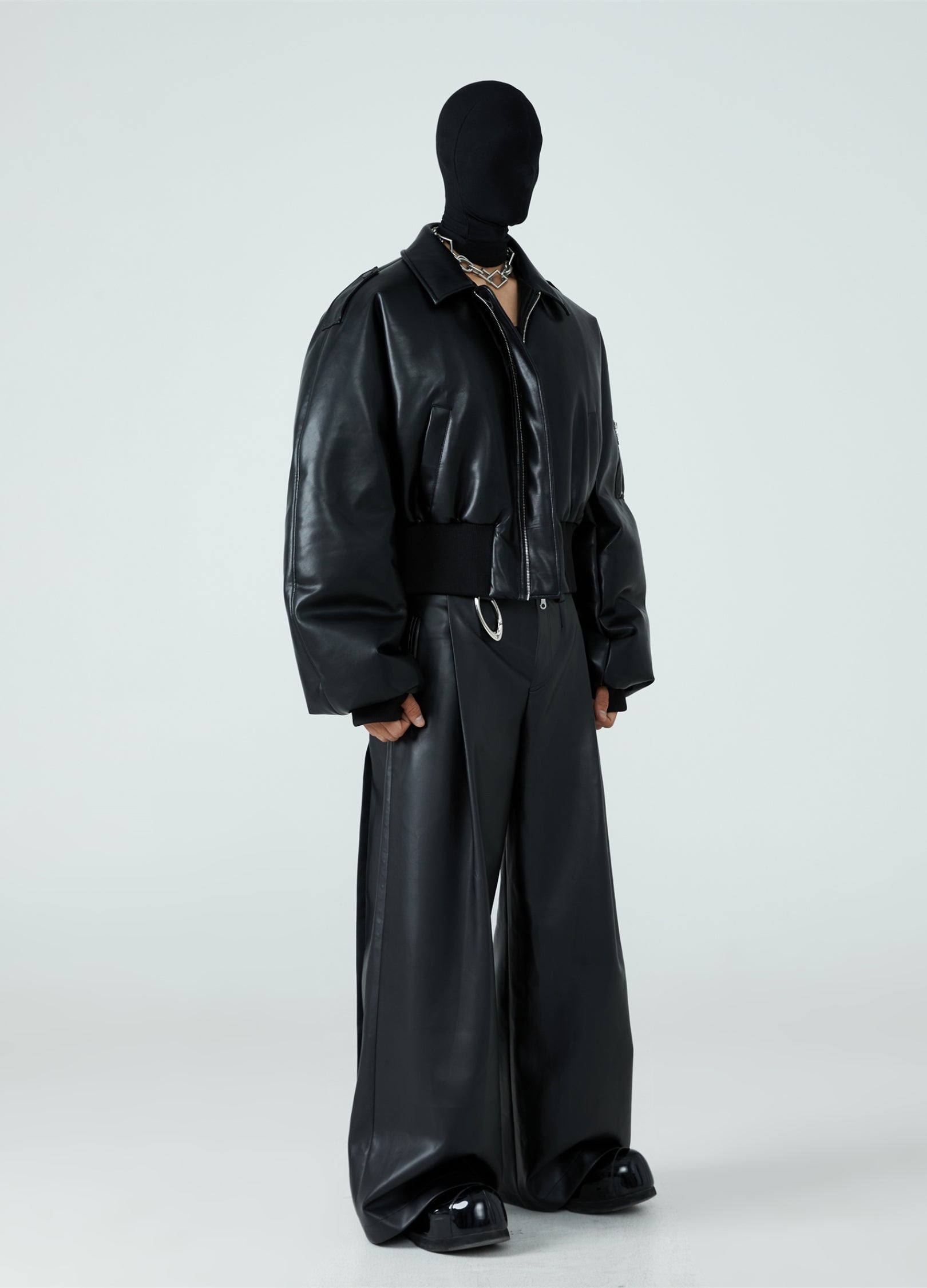 23FW Guardian PU Leather Down Jacket