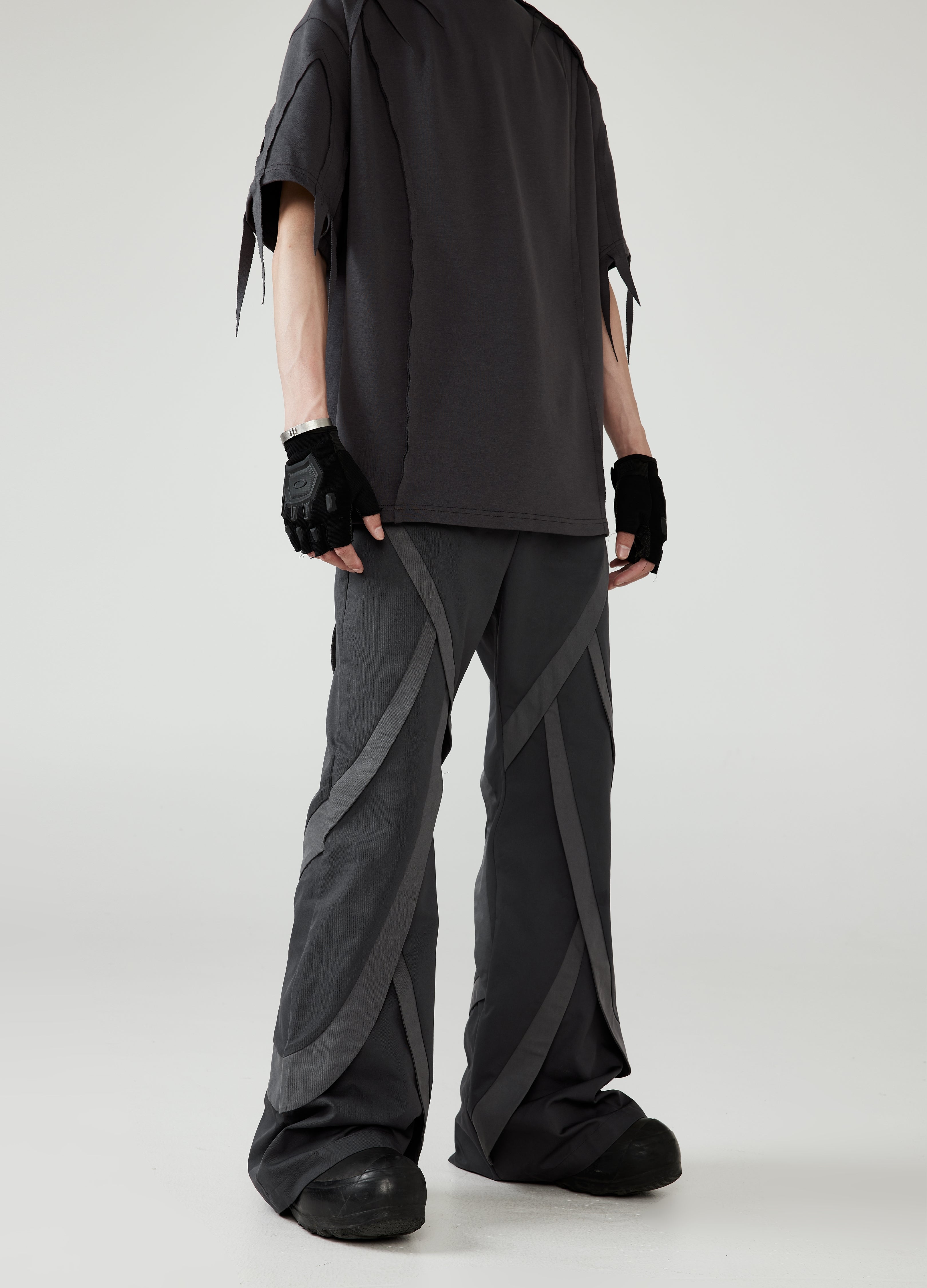 24SS Retro Flare Patchwork Pants