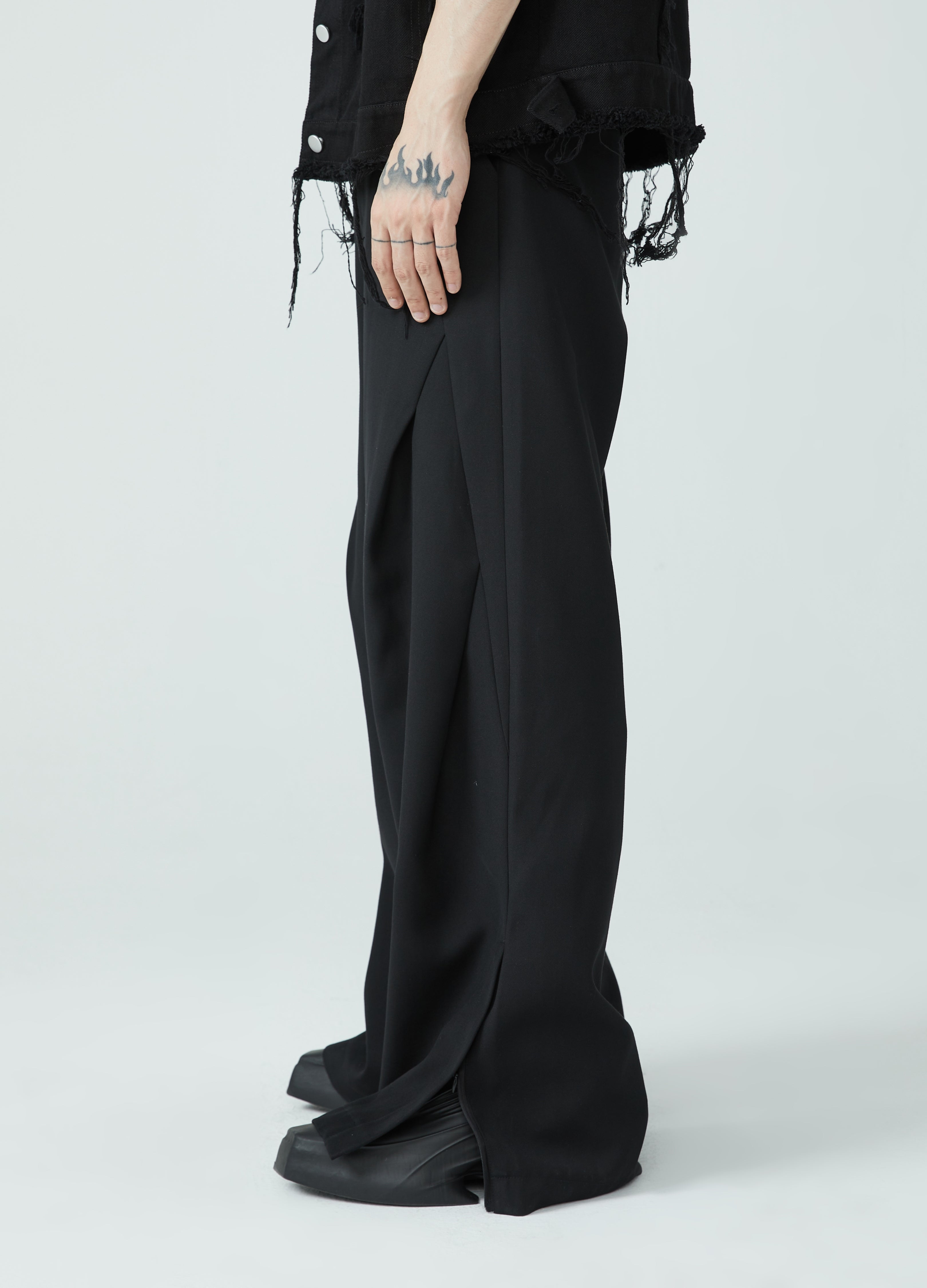 23SS Guochao Wide-Leg Bottoms