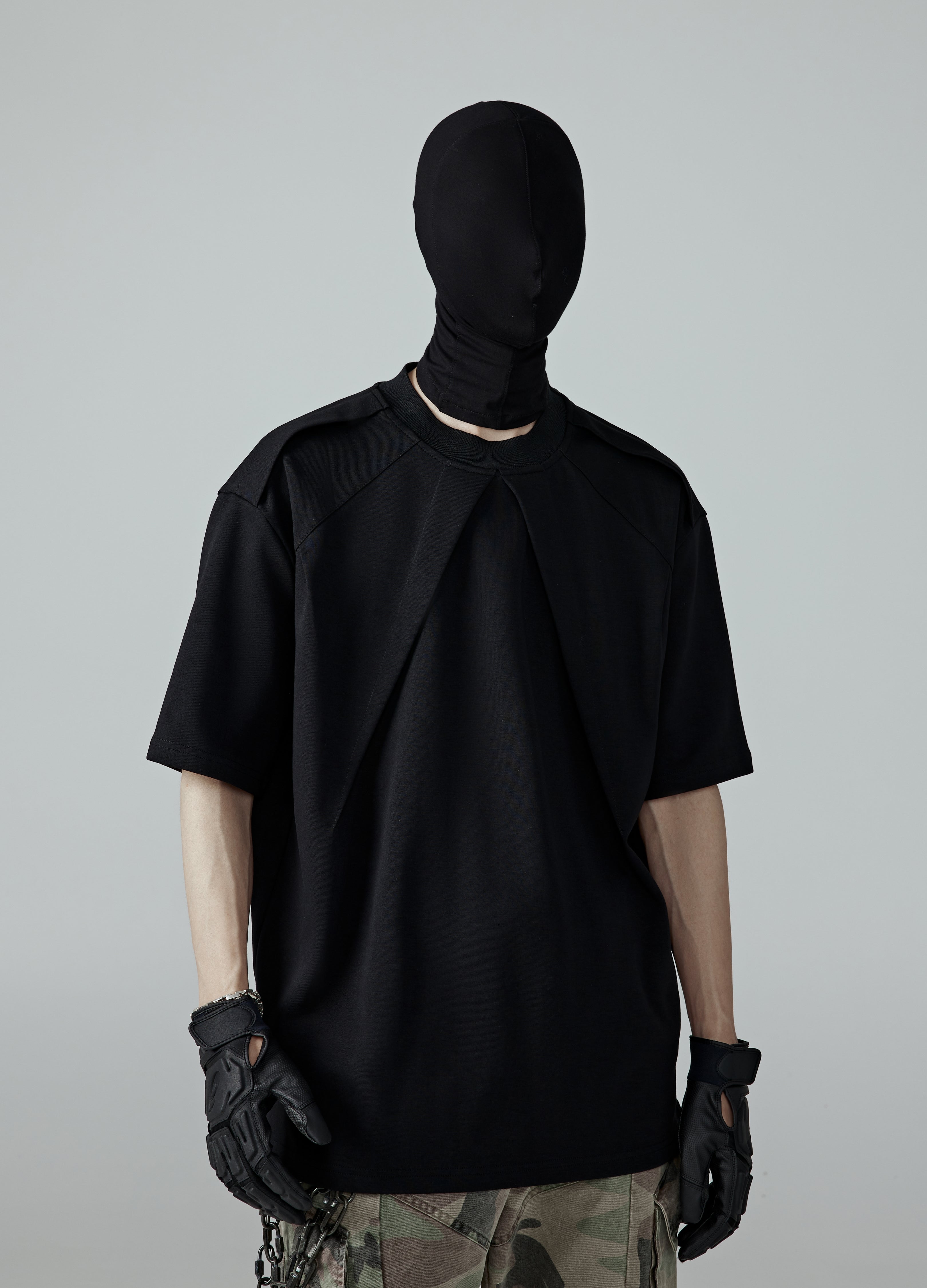 24SS Pleated Binder Cut Tee