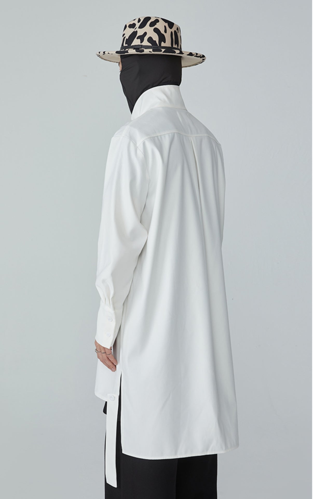 21FW White Wave Asymmetric Cloak