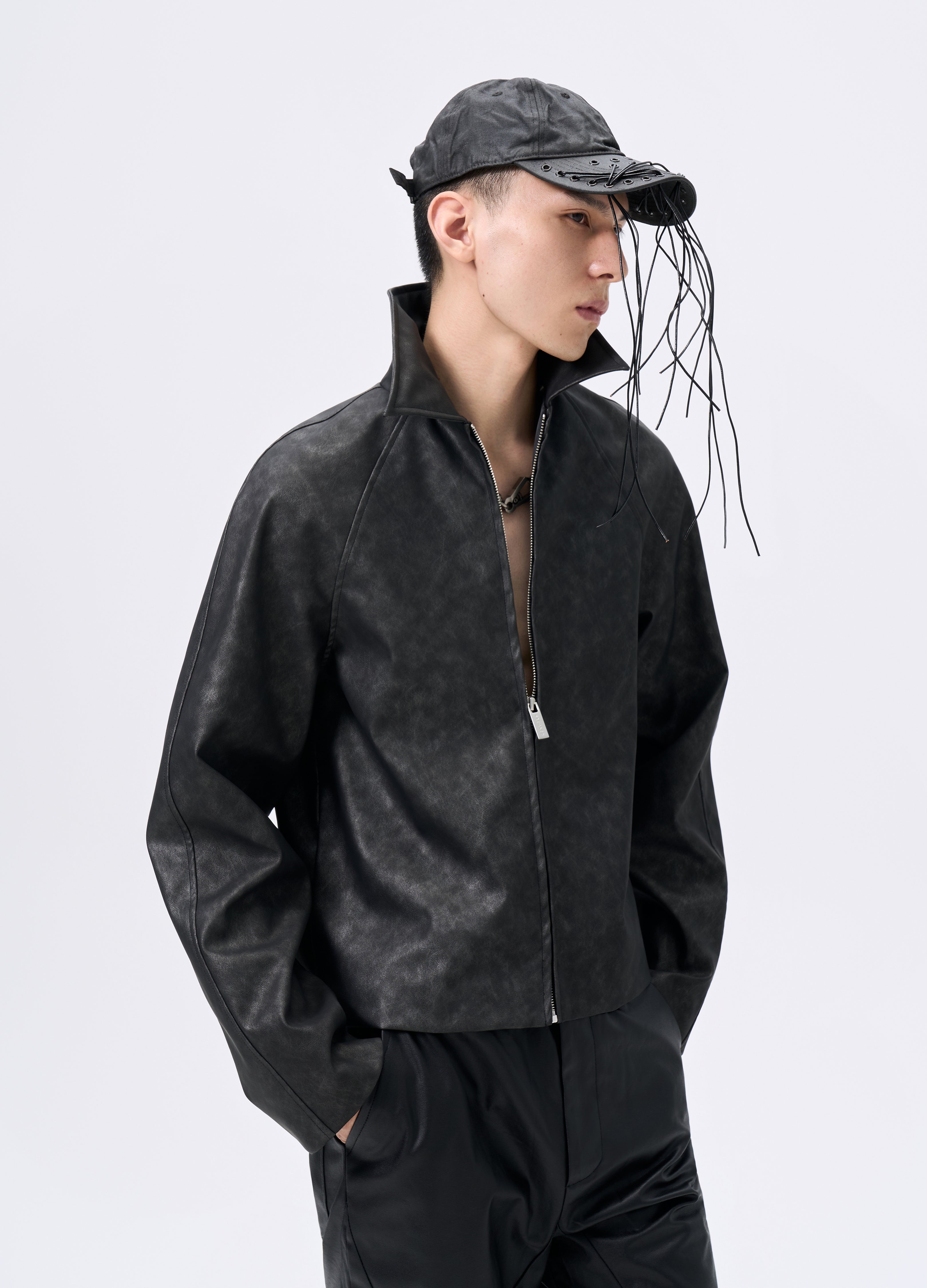 25FW WAVEWASH LEATHER RIDER JACKET