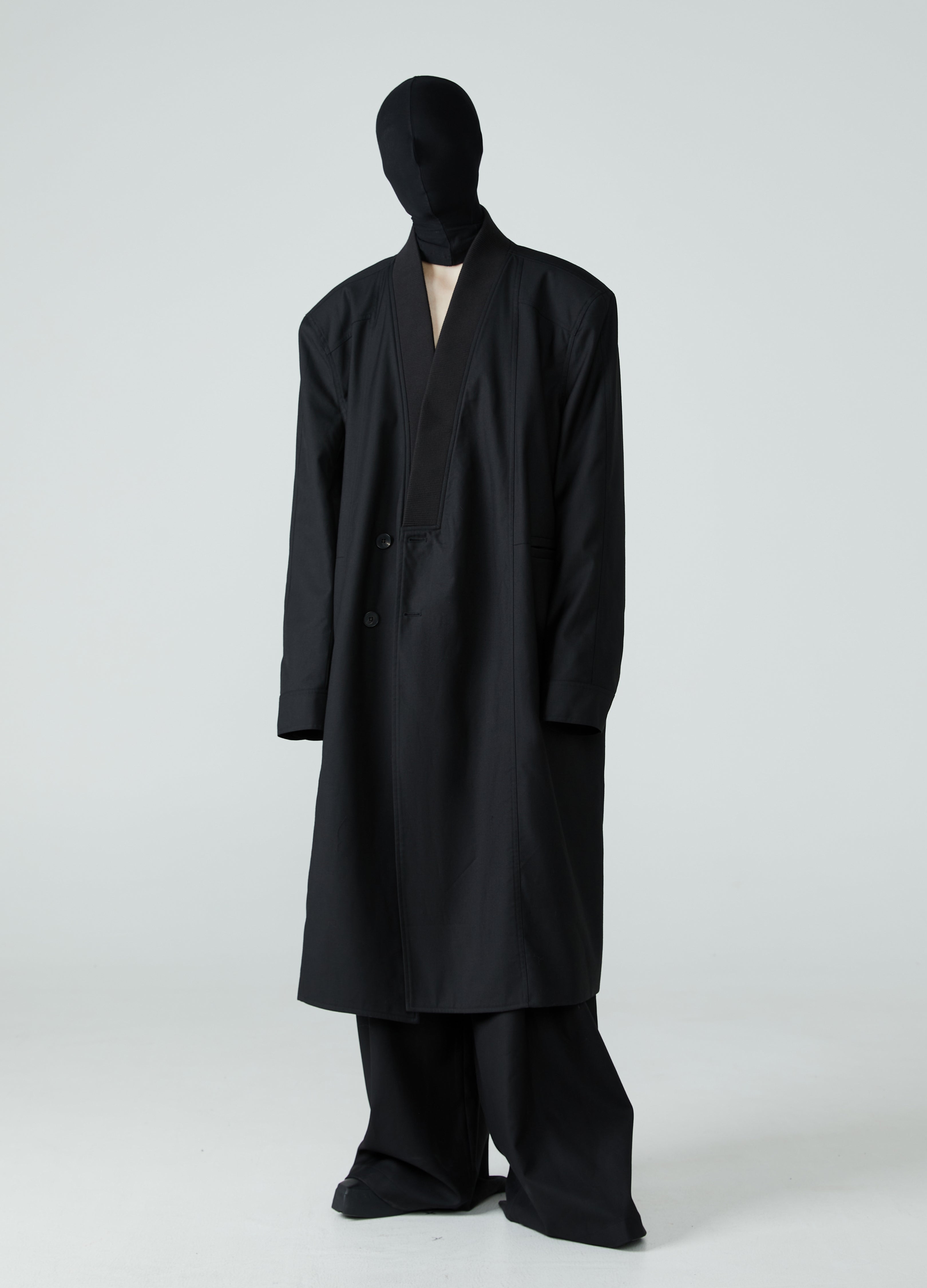 23FW V-Collar Ribbed Windbreaker Coat