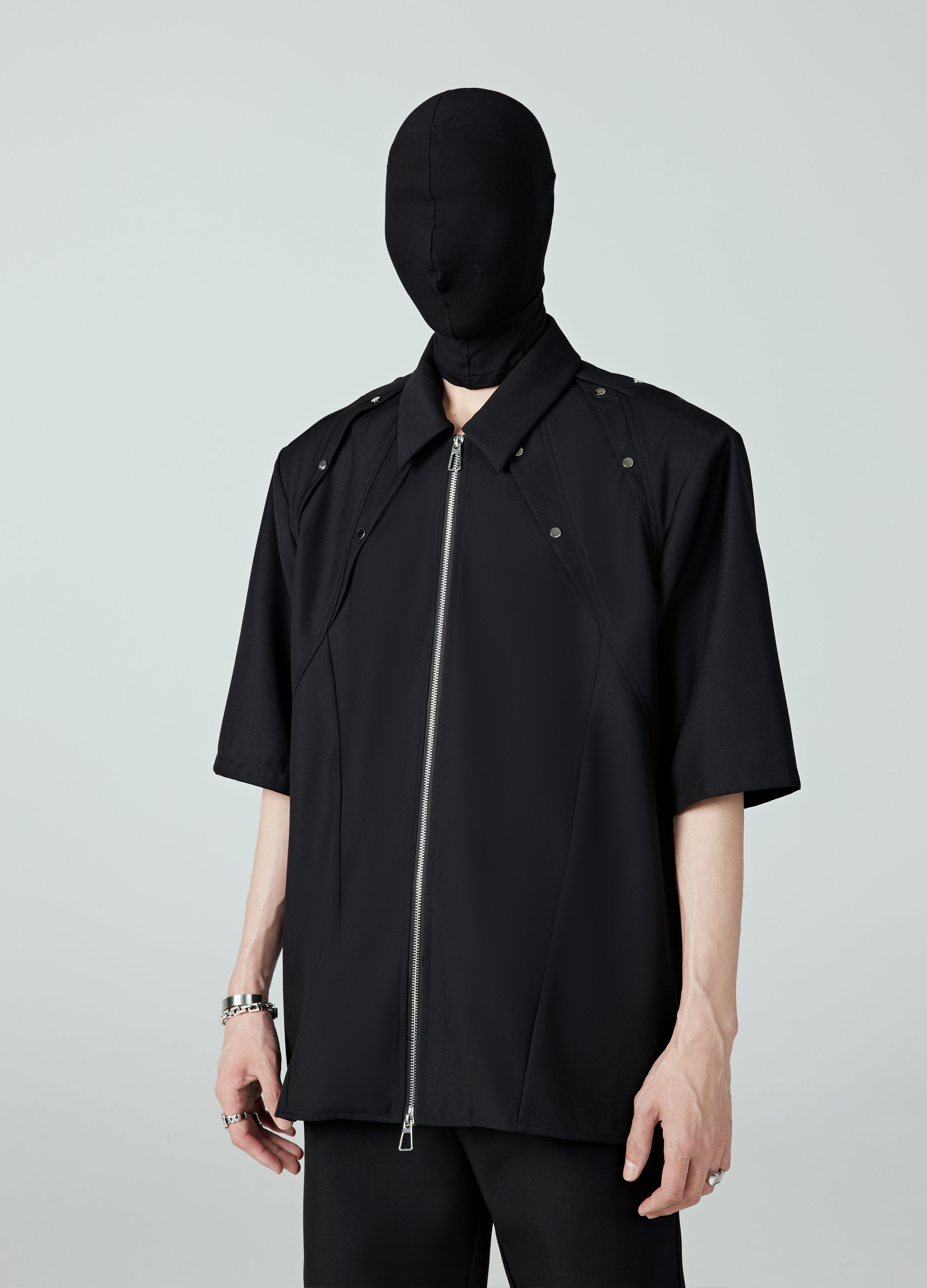 24SS Pleated Binder Cut Shirt