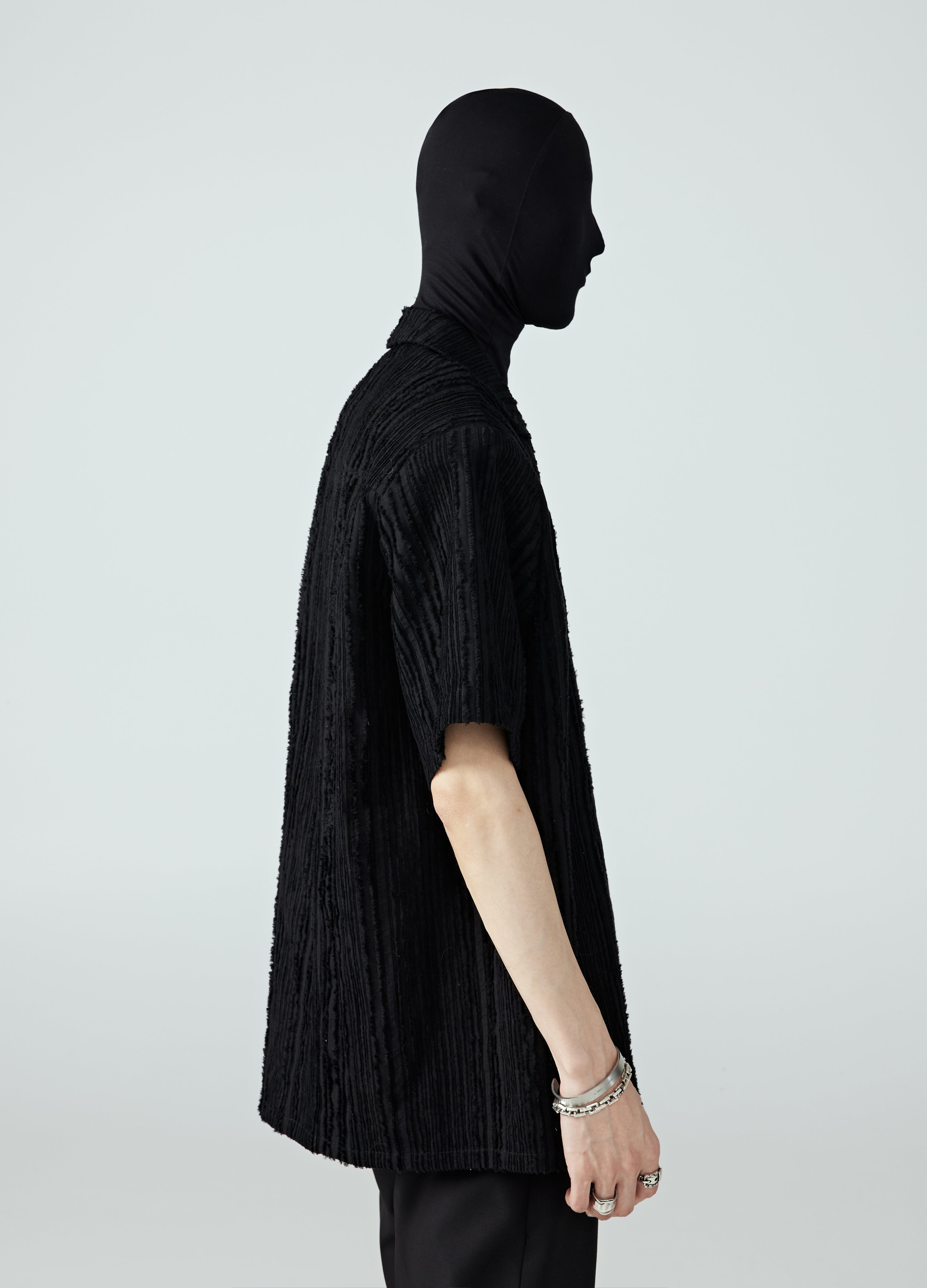 24SS Curved Line Stitch Shirt