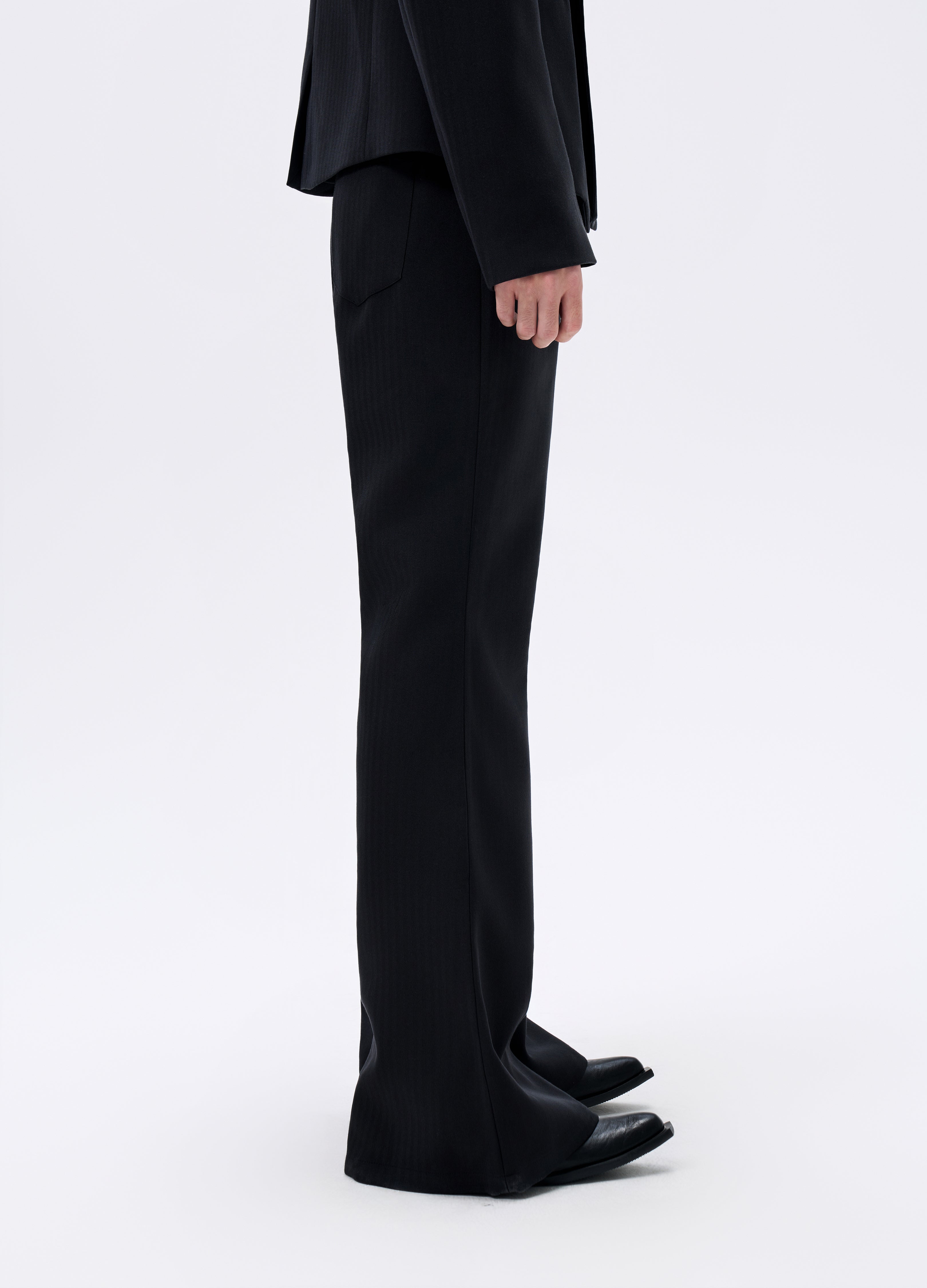 25FW HERRINGBONE FLARE TROUSERS