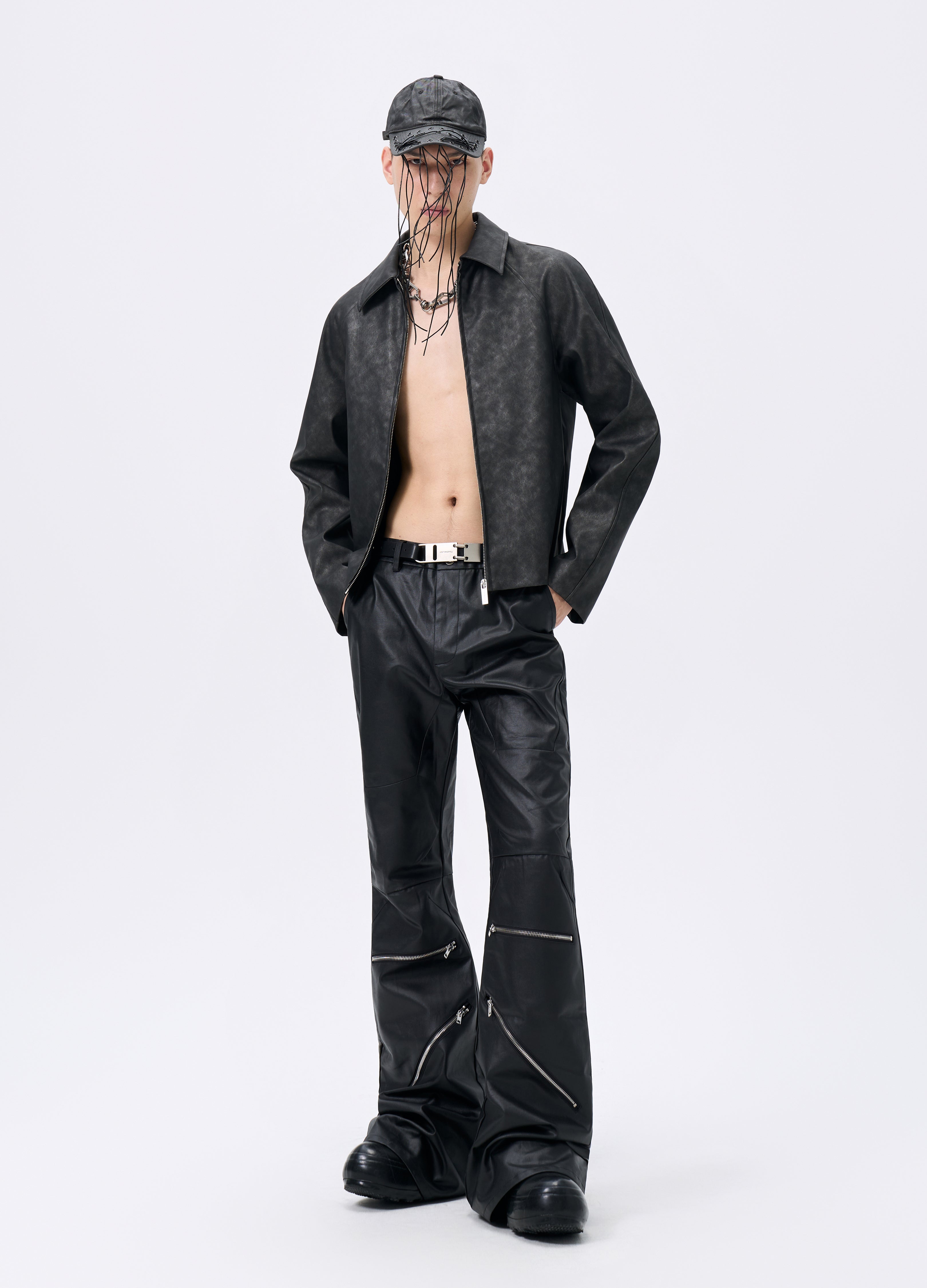 25FW WAVEWASH LEATHER RIDER JACKET