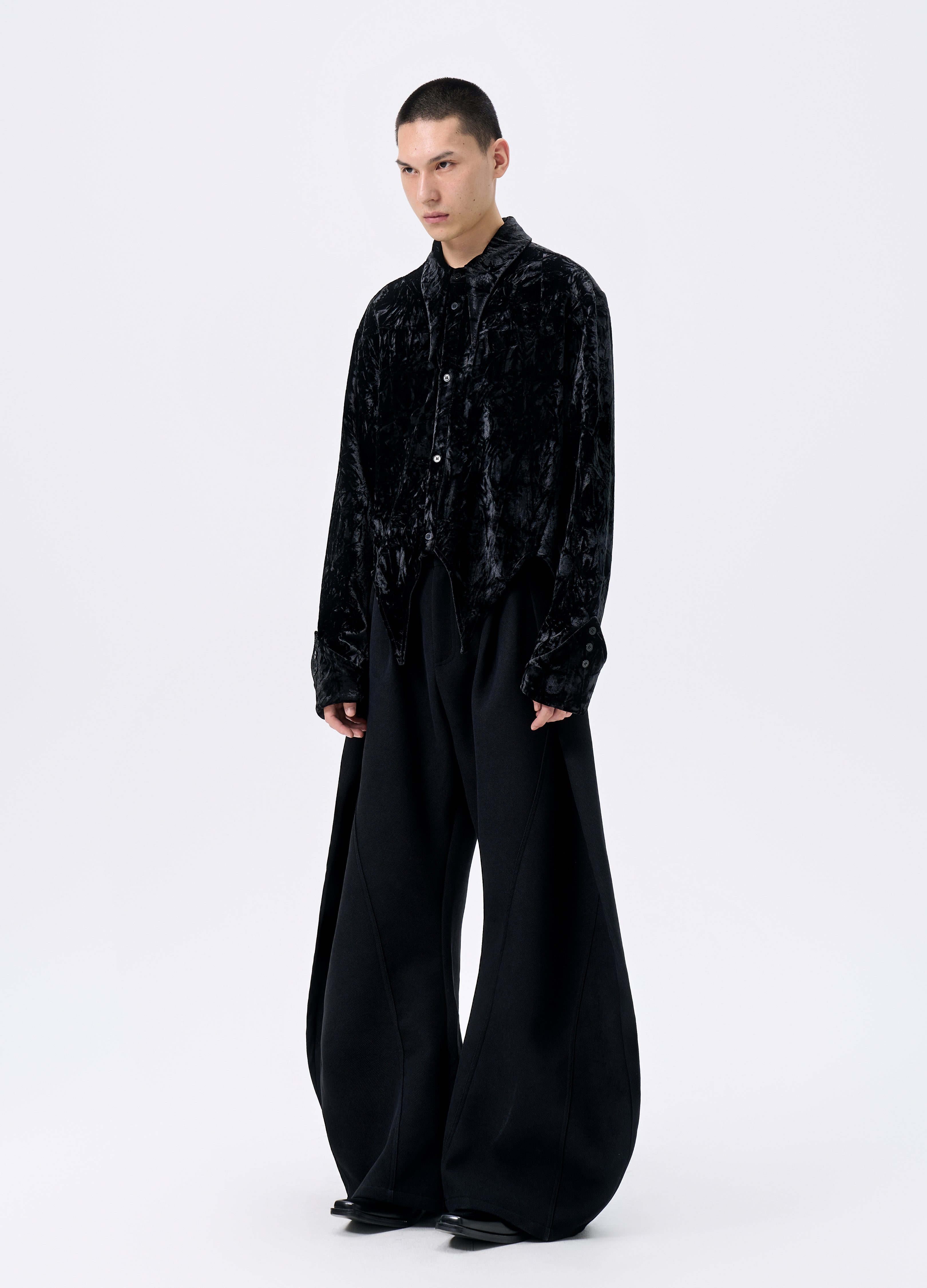 25FW VELVET SWALLOWTAIL SHIRT