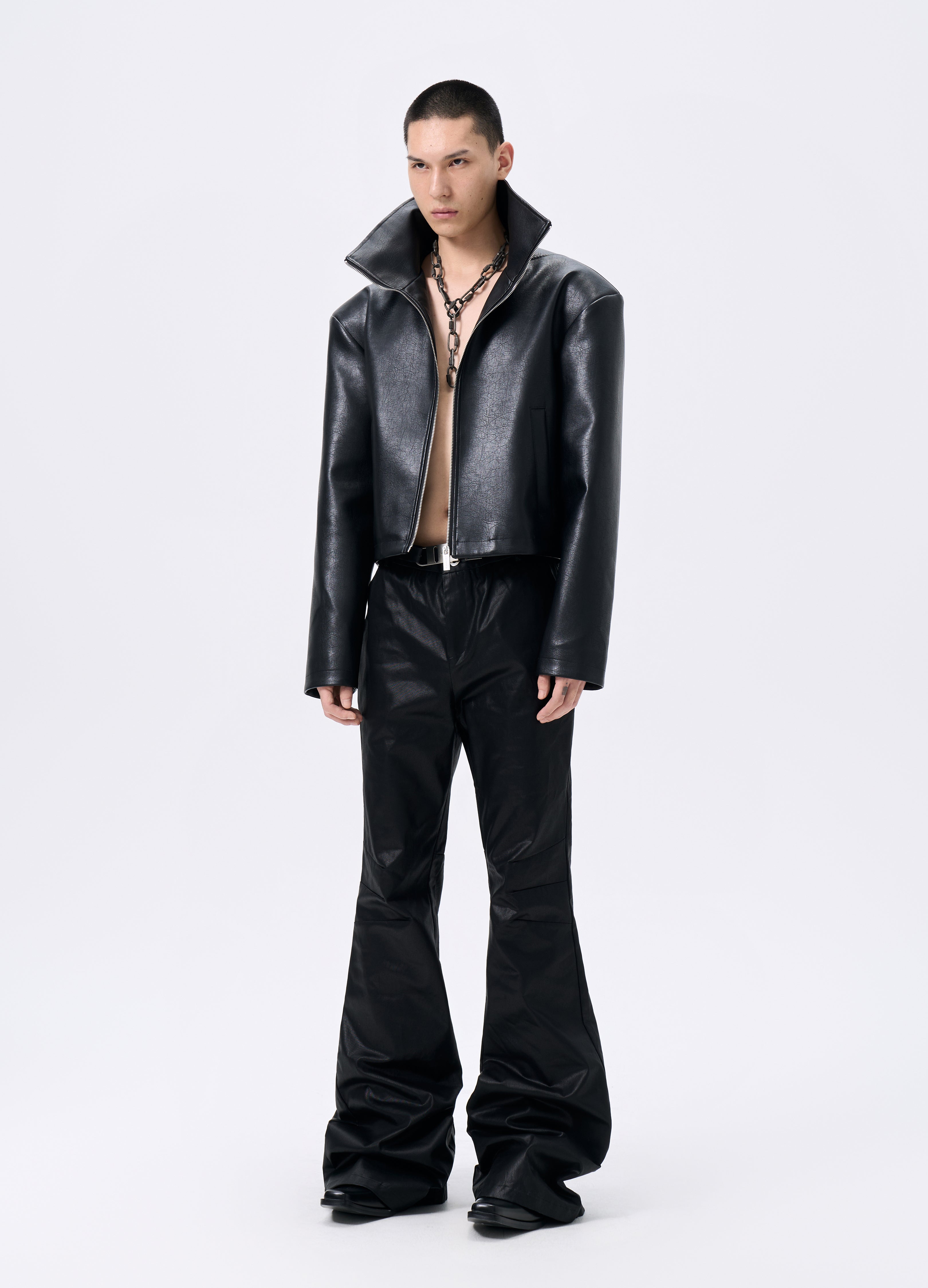 25FW TRI-CUT LEATHER MOTO JACKET