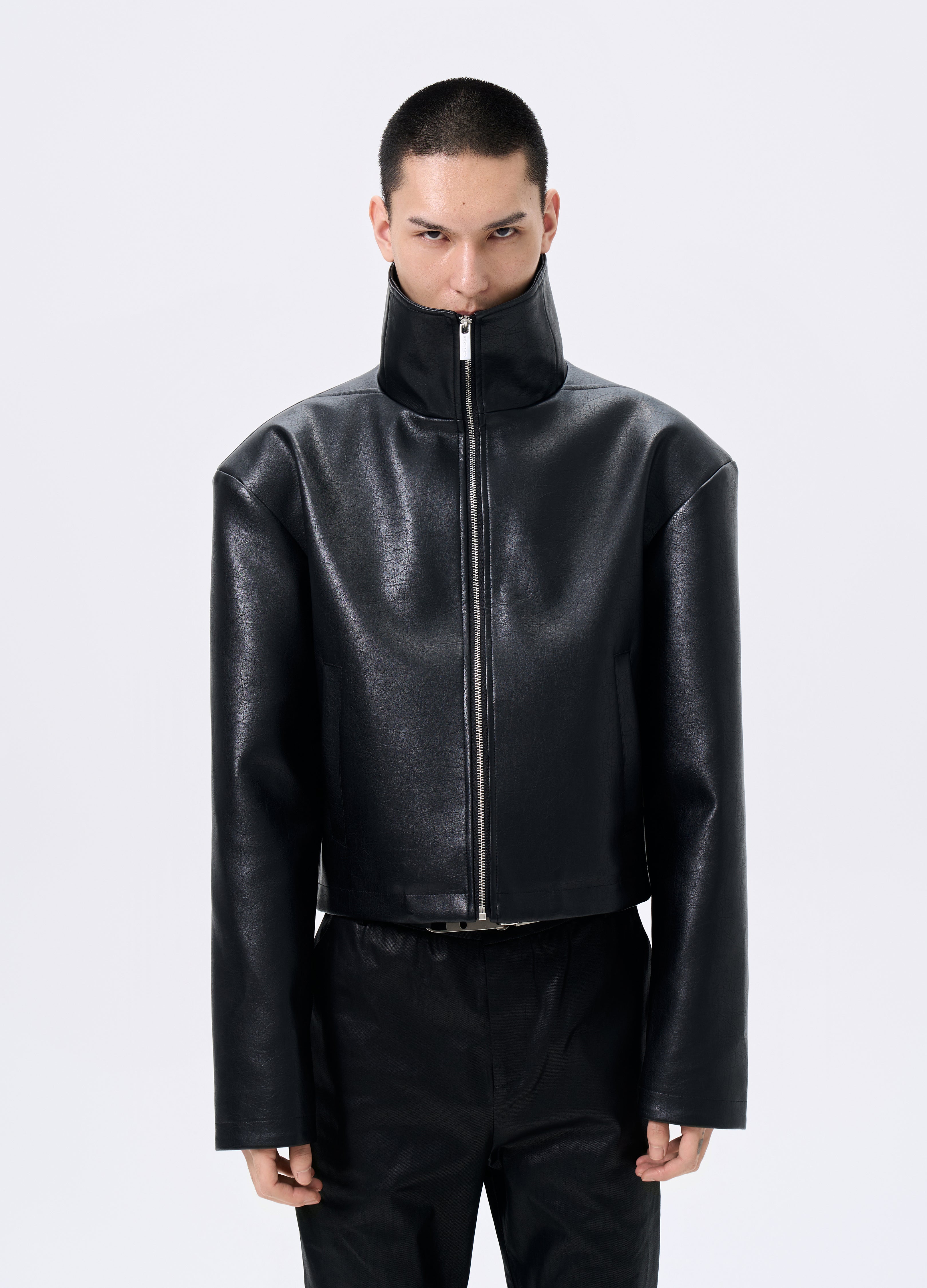 25FW TRI-CUT LEATHER MOTO JACKET