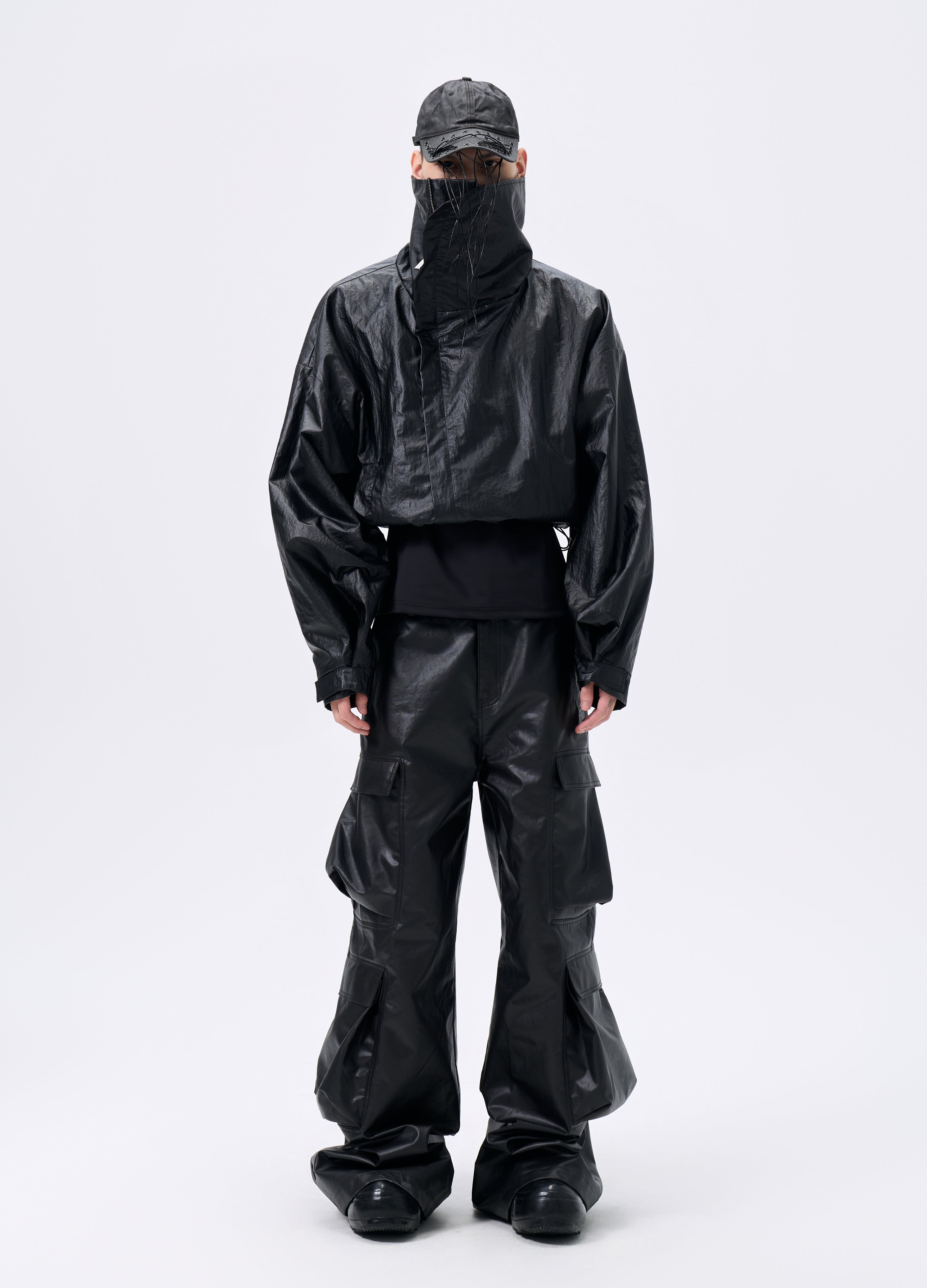 25FW TEXTURE DRAWSTRING SHELL JACKET