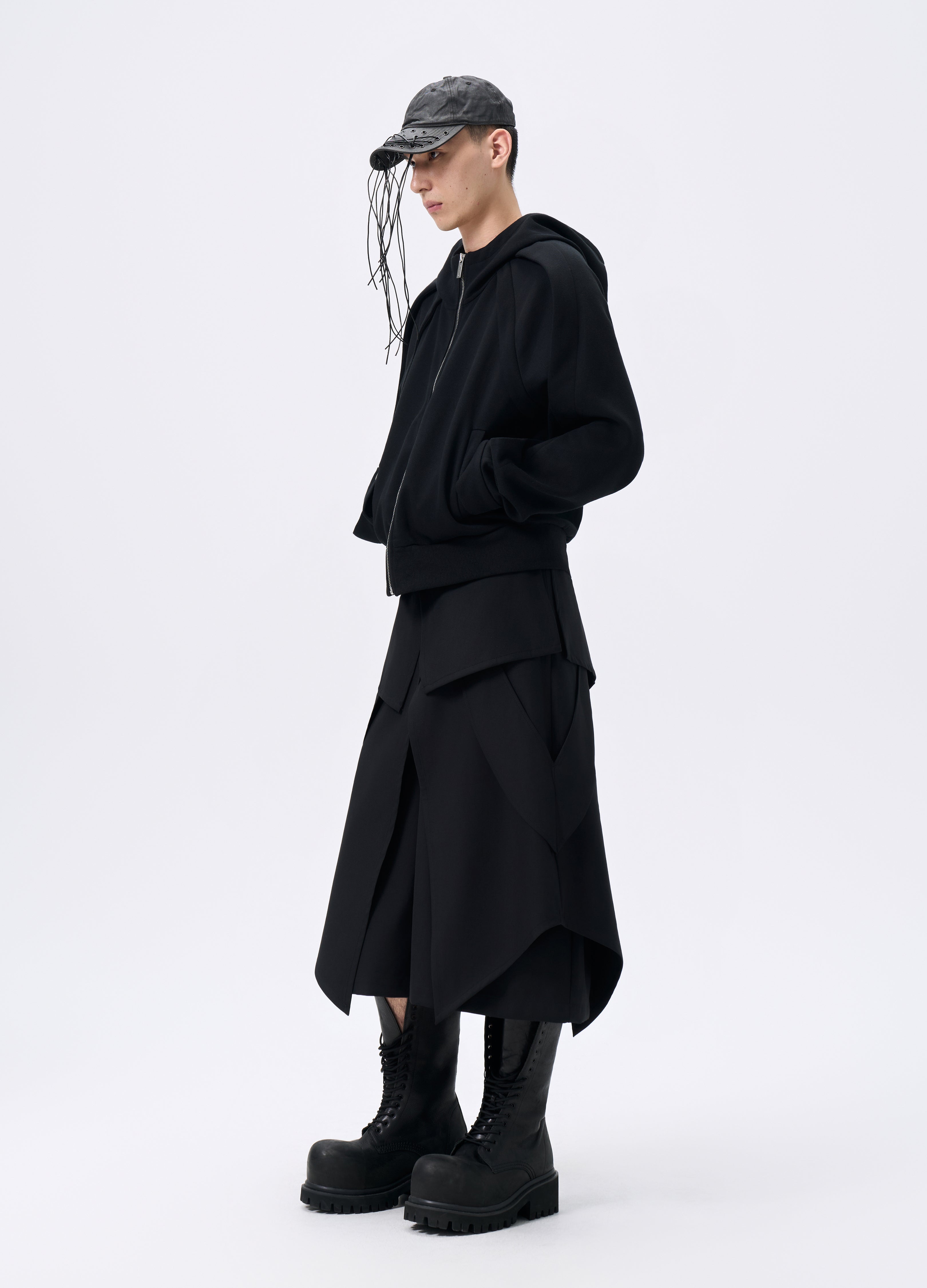 25FW ZIP LAYERED HOODED JACKET