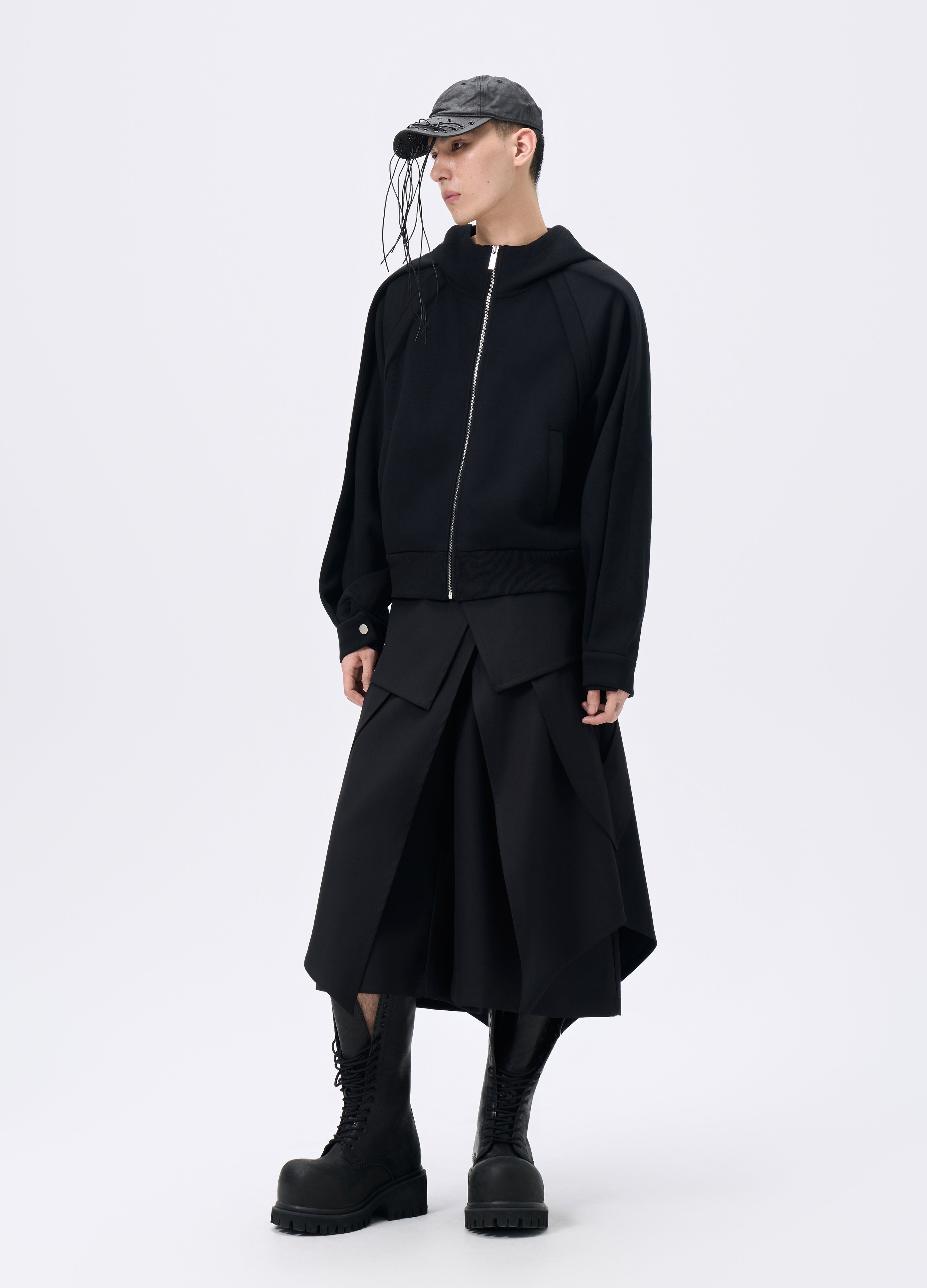 25FW ZIP LAYERED HOODED JACKET