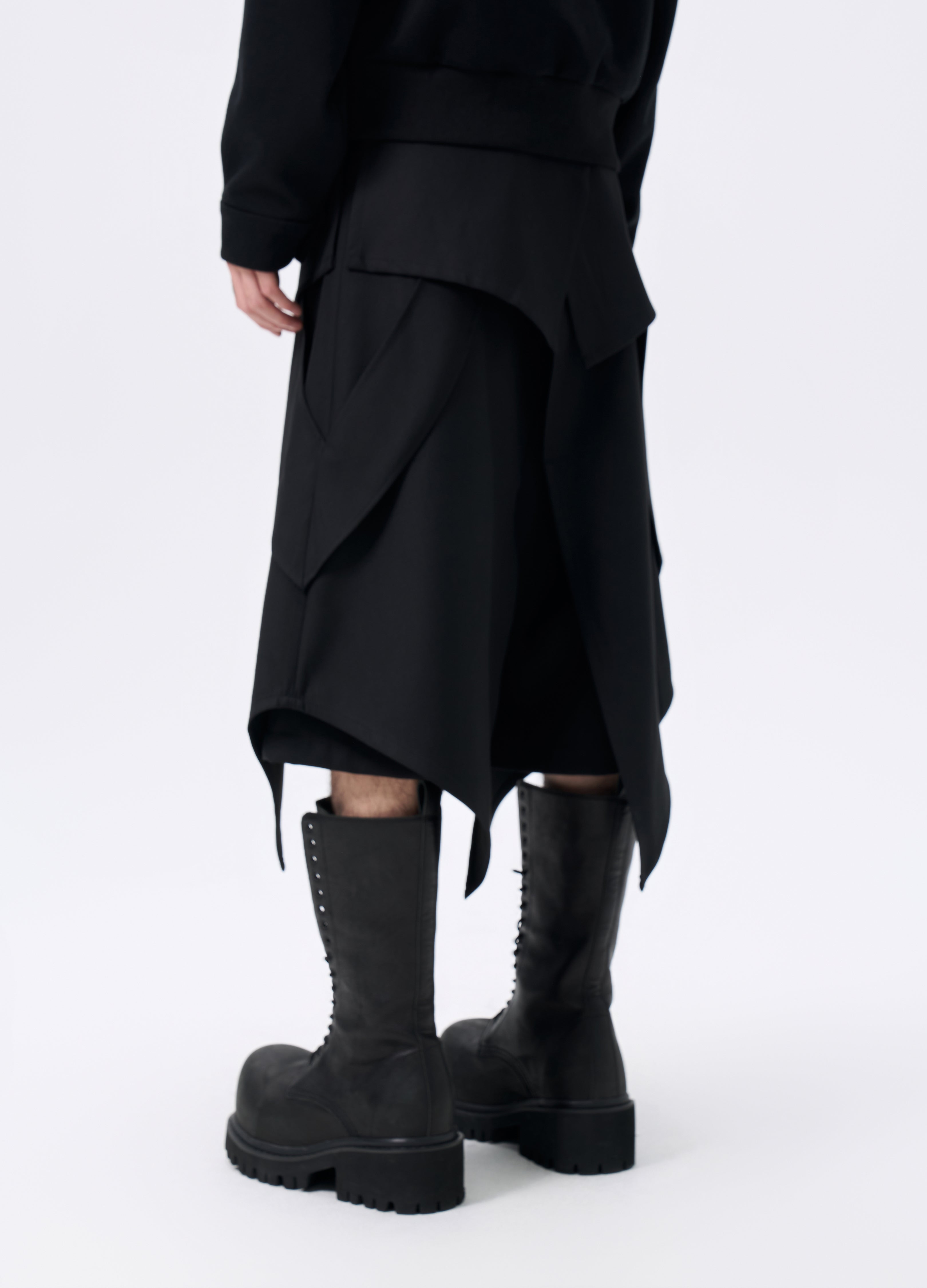 25FW LAYERED BELT APRON SKIRT