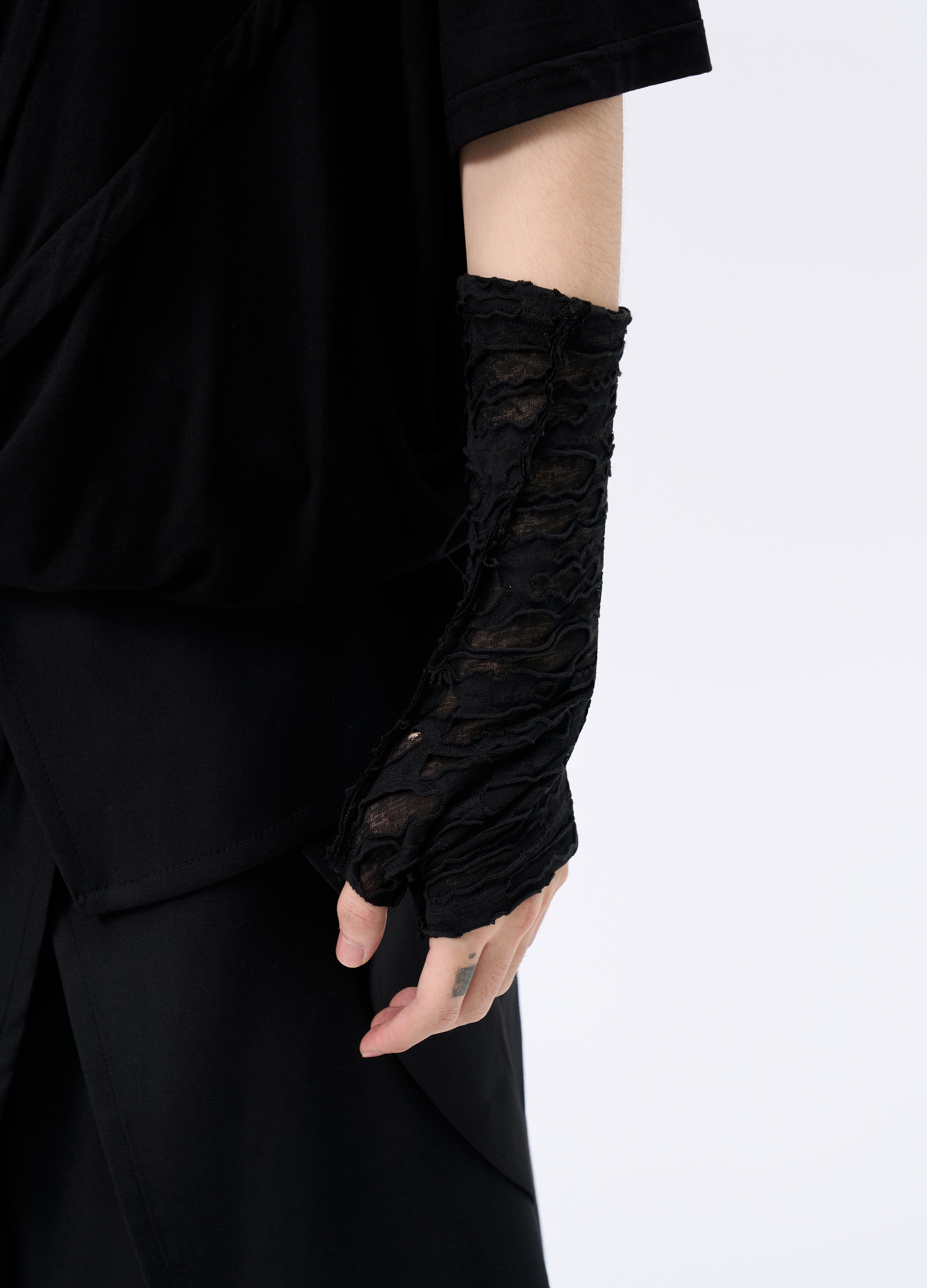 25FW MESH TEXTURE HALF-GLOVES