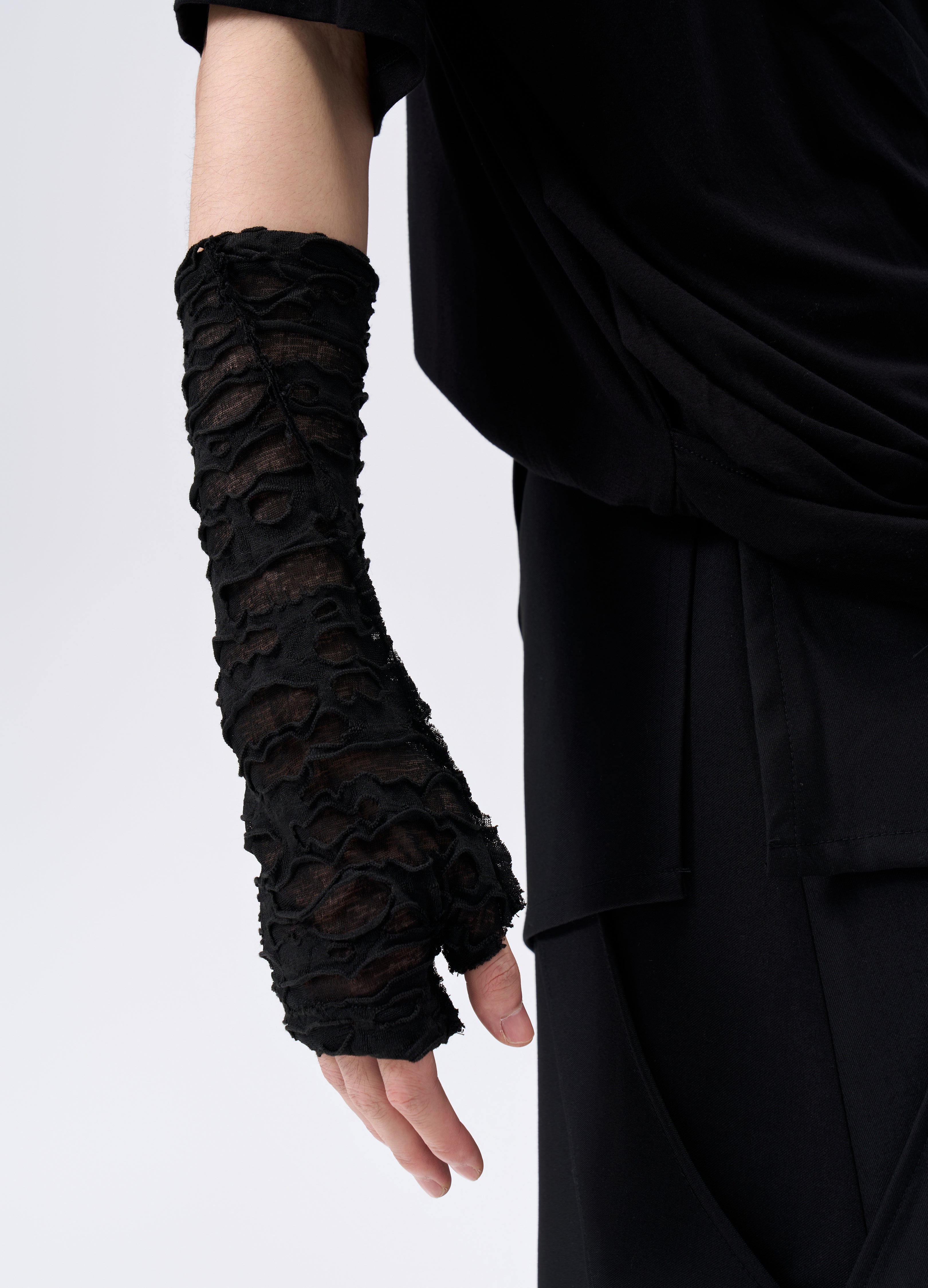 25FW MESH TEXTURE HALF-GLOVES