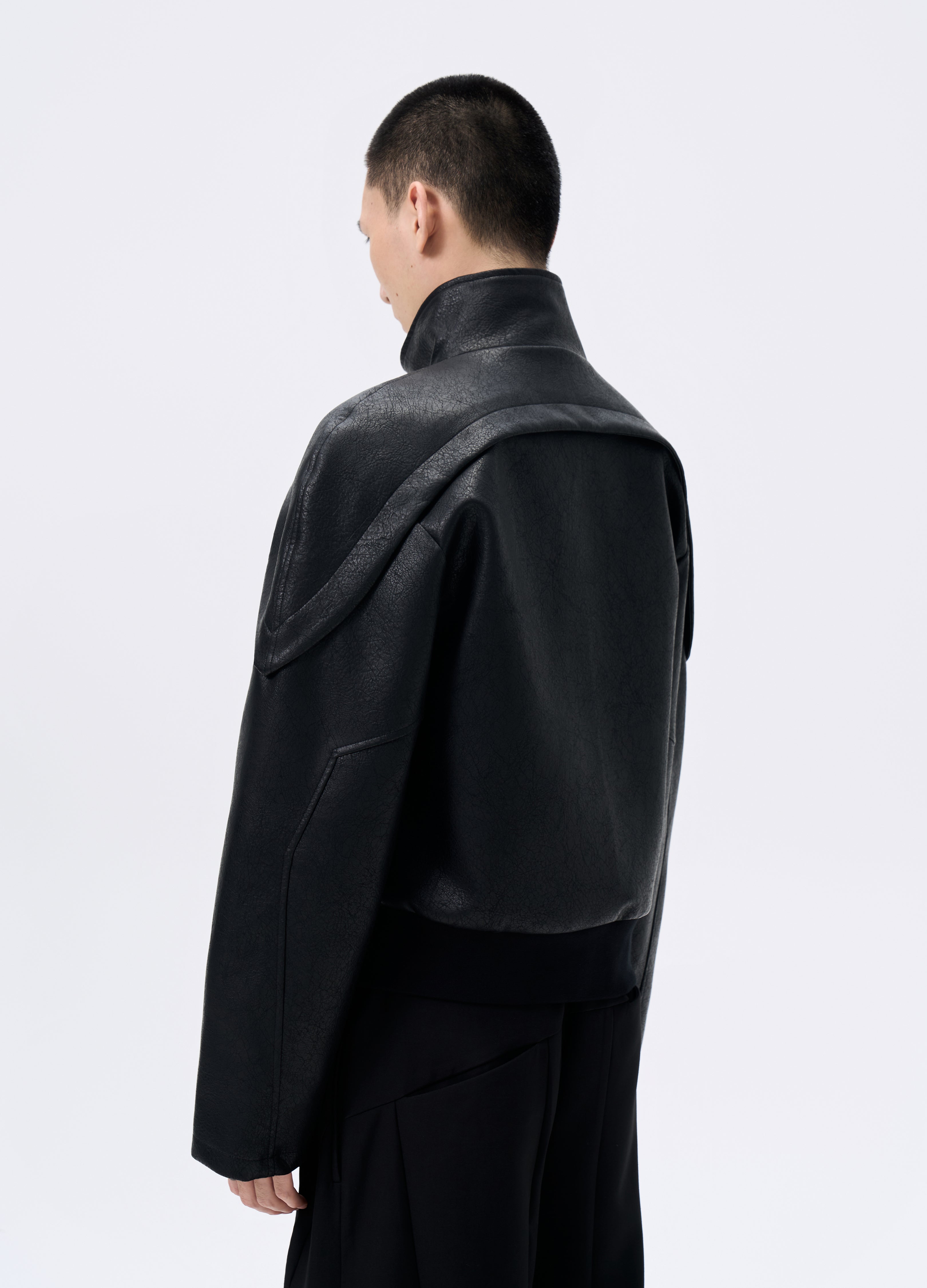 25FW CRACKED LEATHER ARC JACKET