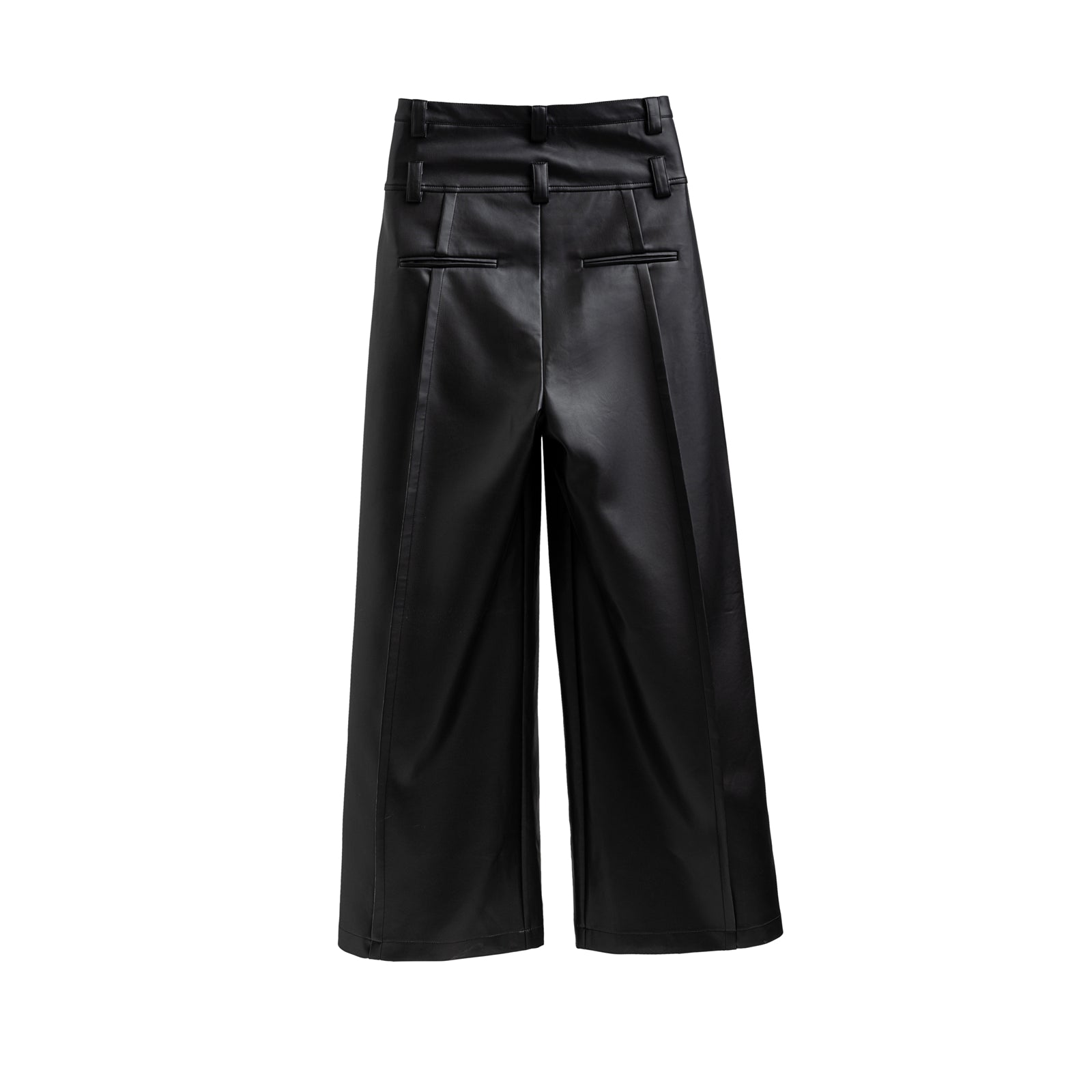 23FW High Waist PU Leather Pants