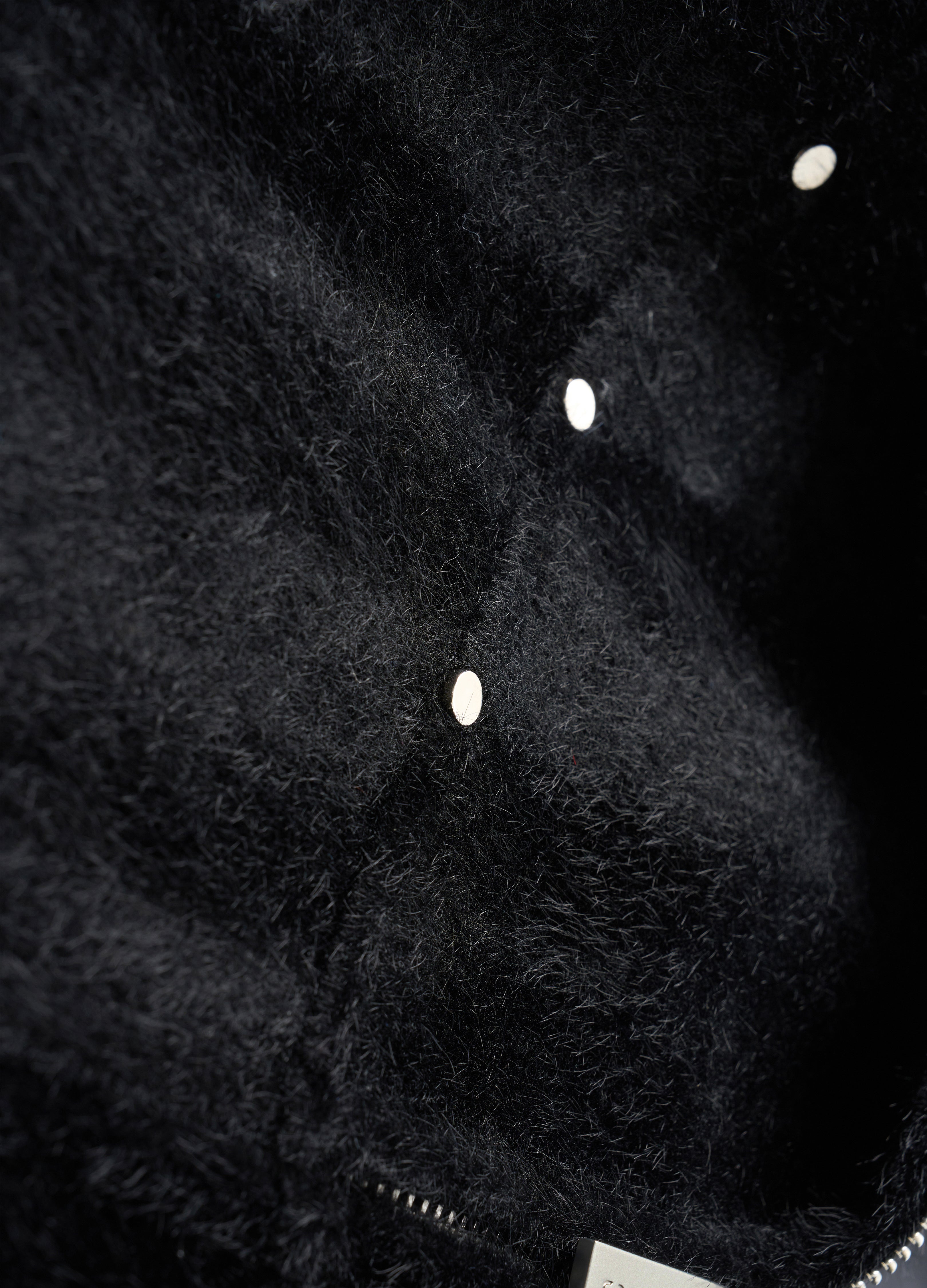 25FW STUDDED HORSEHAIR JACKET