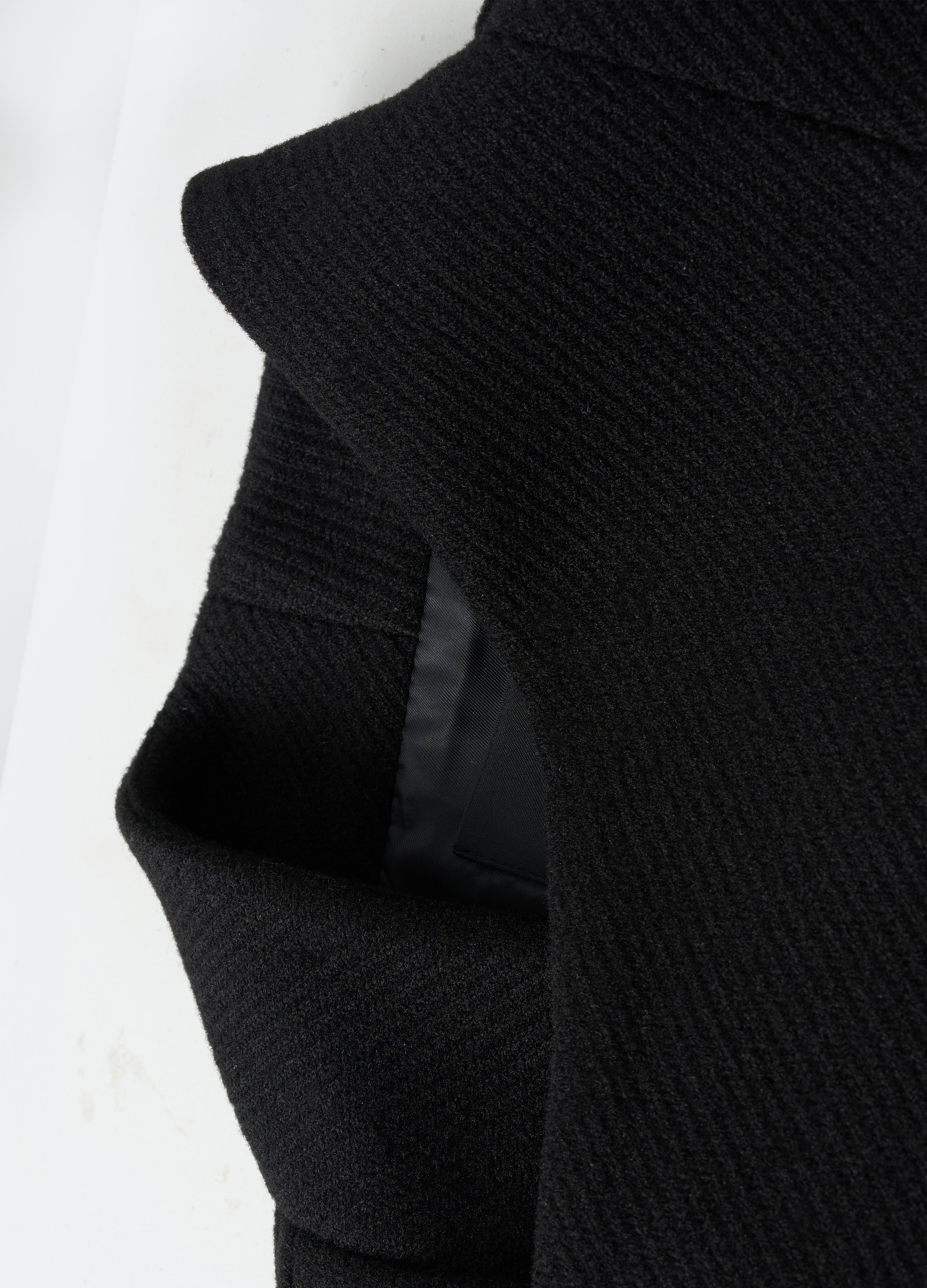 25FW DECONSTRUCT SLANT WOOL COAT